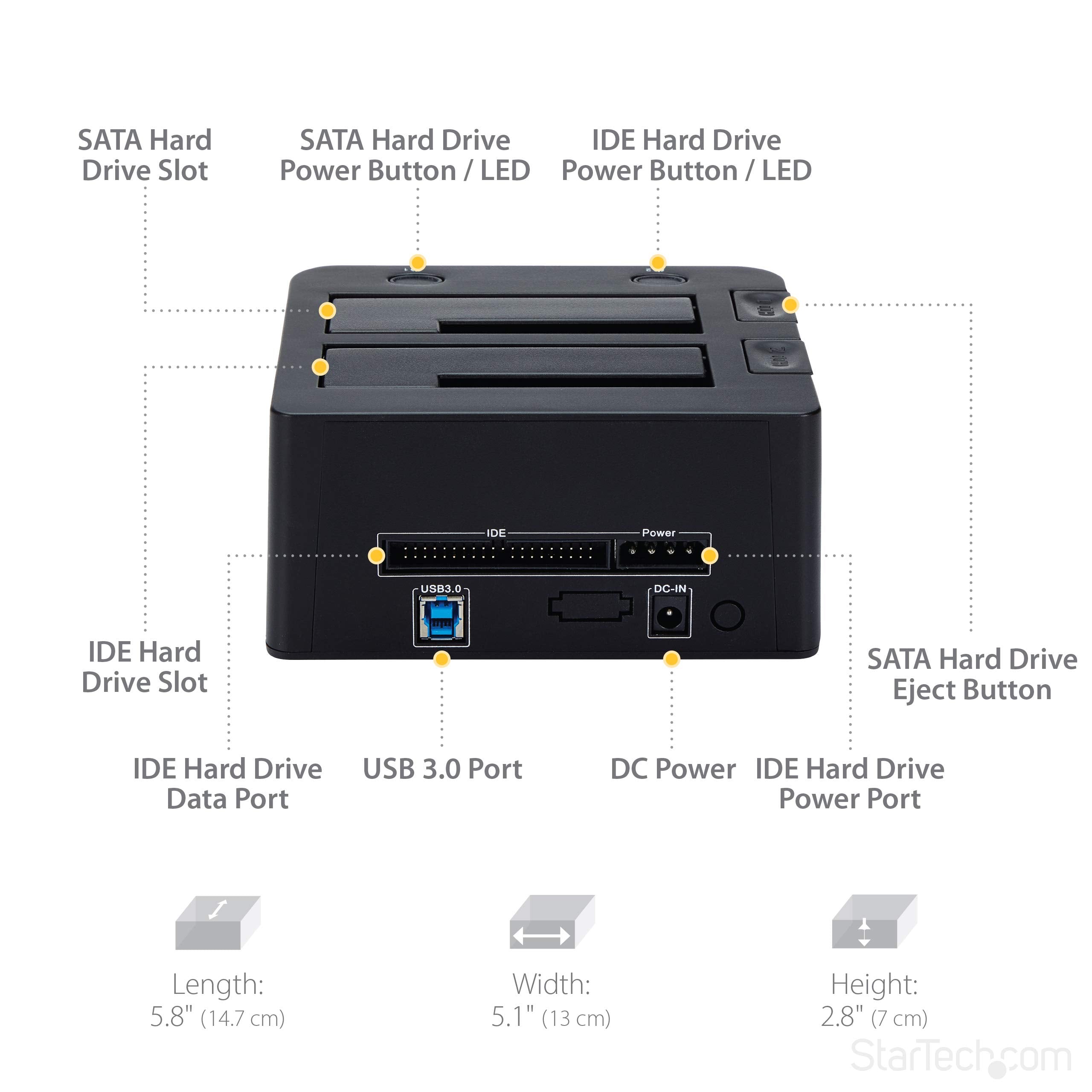Universal dock station for hard drives