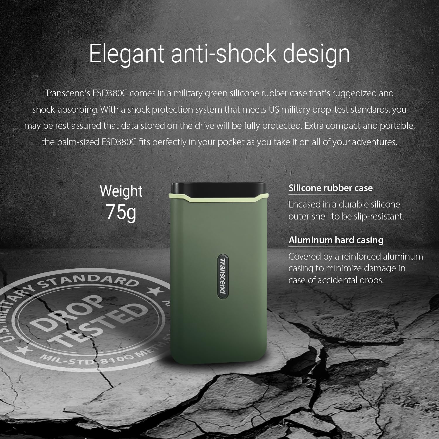 TRANSCEND ESD380C 1To External SSD USB 3.2 Gen 2 Type C