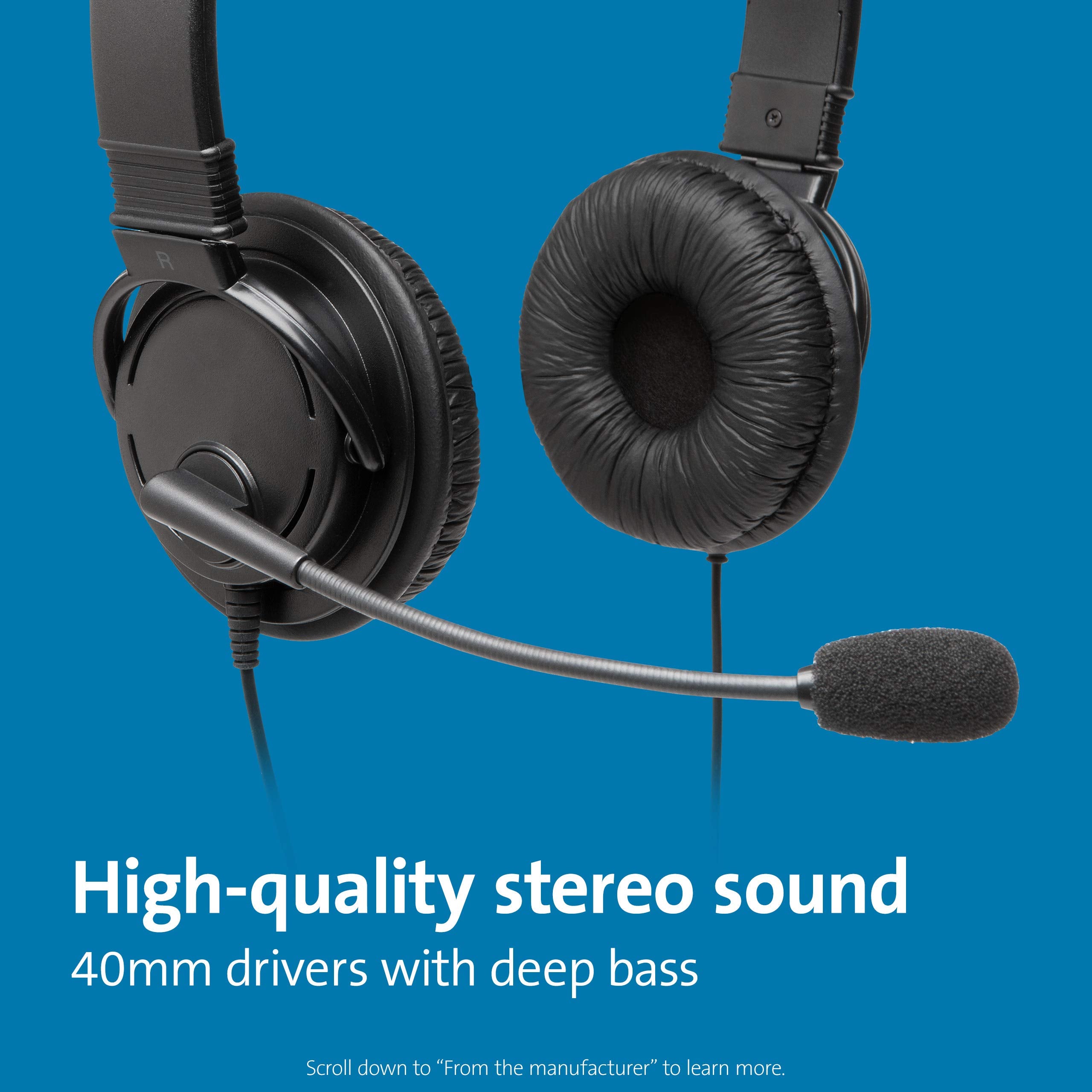 USB Hi-Fi Headphones with Mic