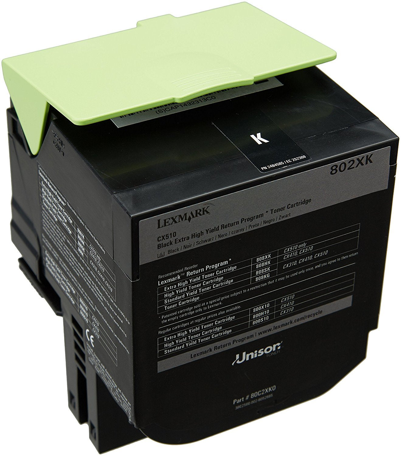 Toner LEXMARK 80C2XK0 CX510de 802XK - Noir