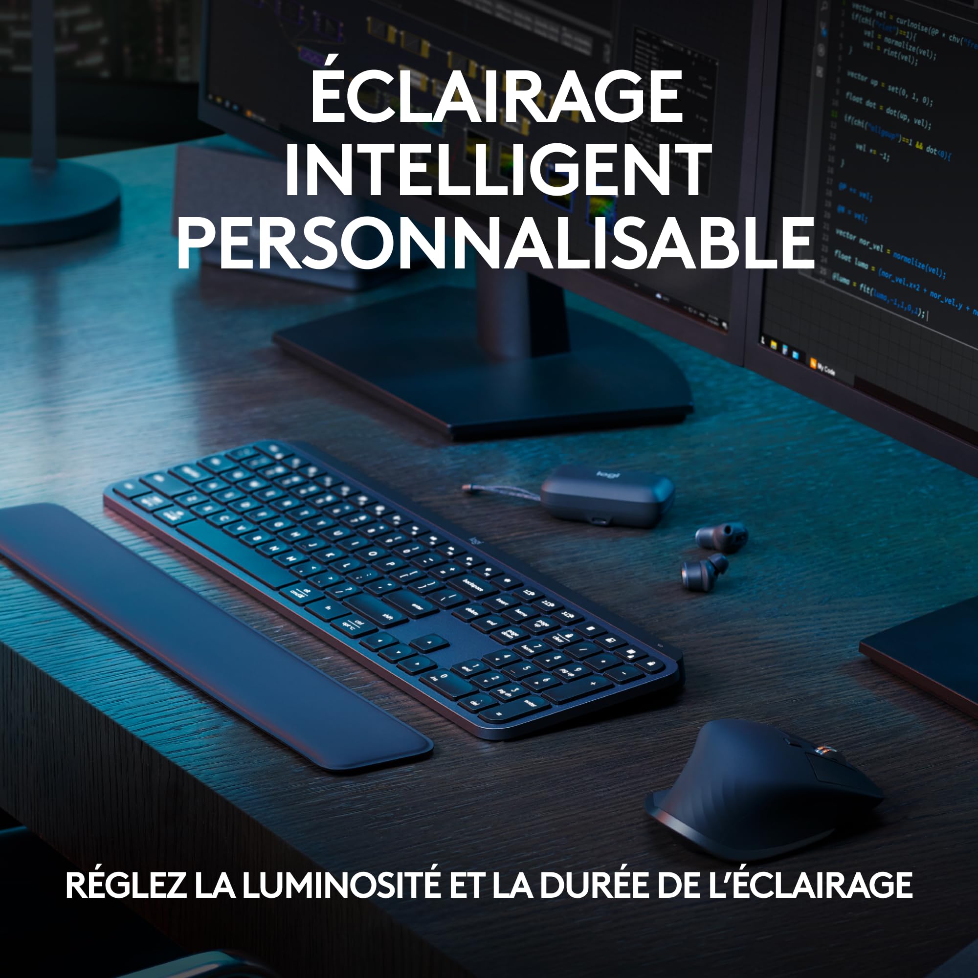 LOGITECH MX Keys S - GRAPHITE - (FRA) - BT - N/A - CENTRAL-419