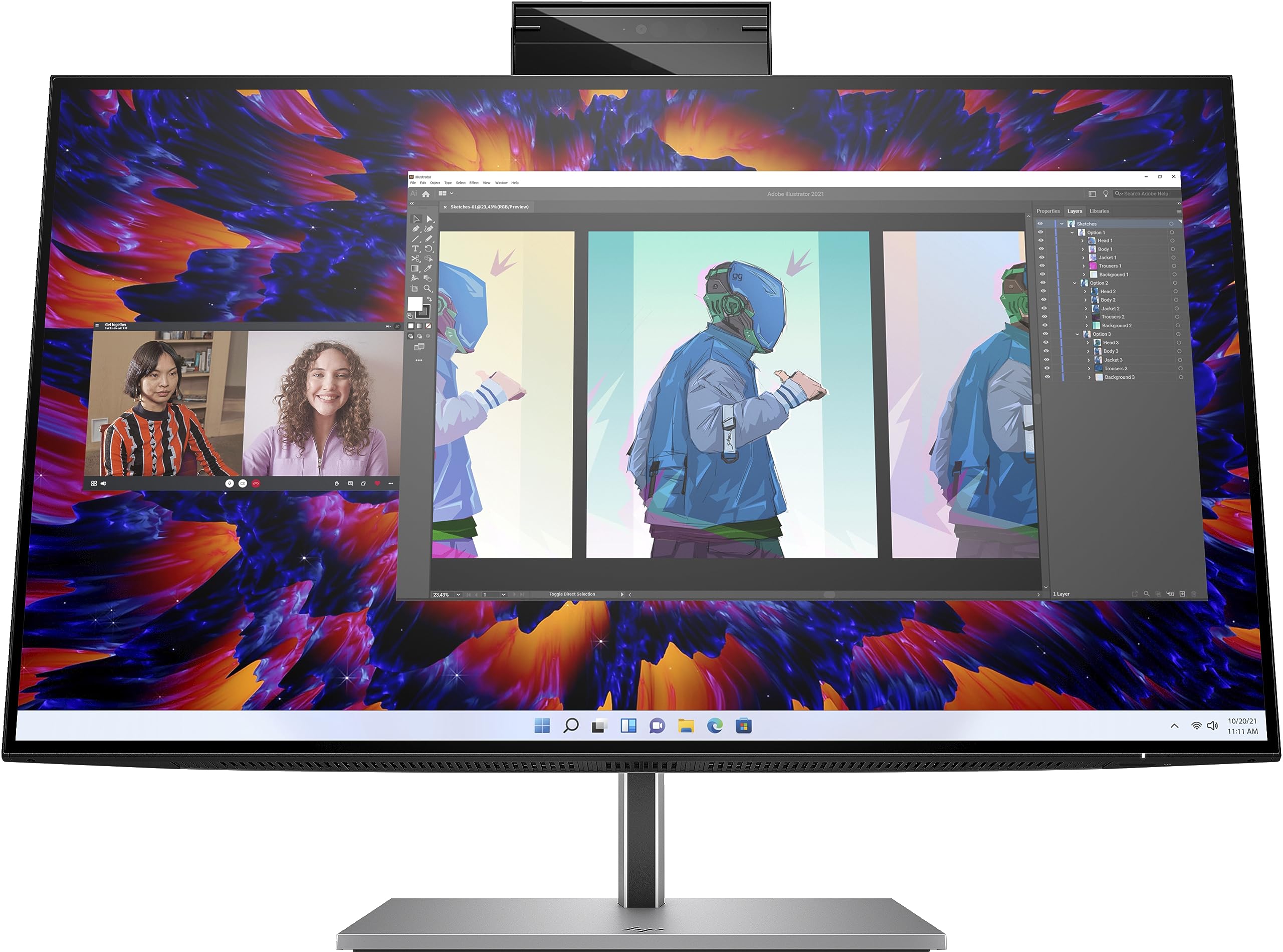 HP Écran de conférence Z24m G3 QHD avec webcam IR 5Mpx 23.8p QHD 2560x1440 HDMI USB-C USB port DisplayPort