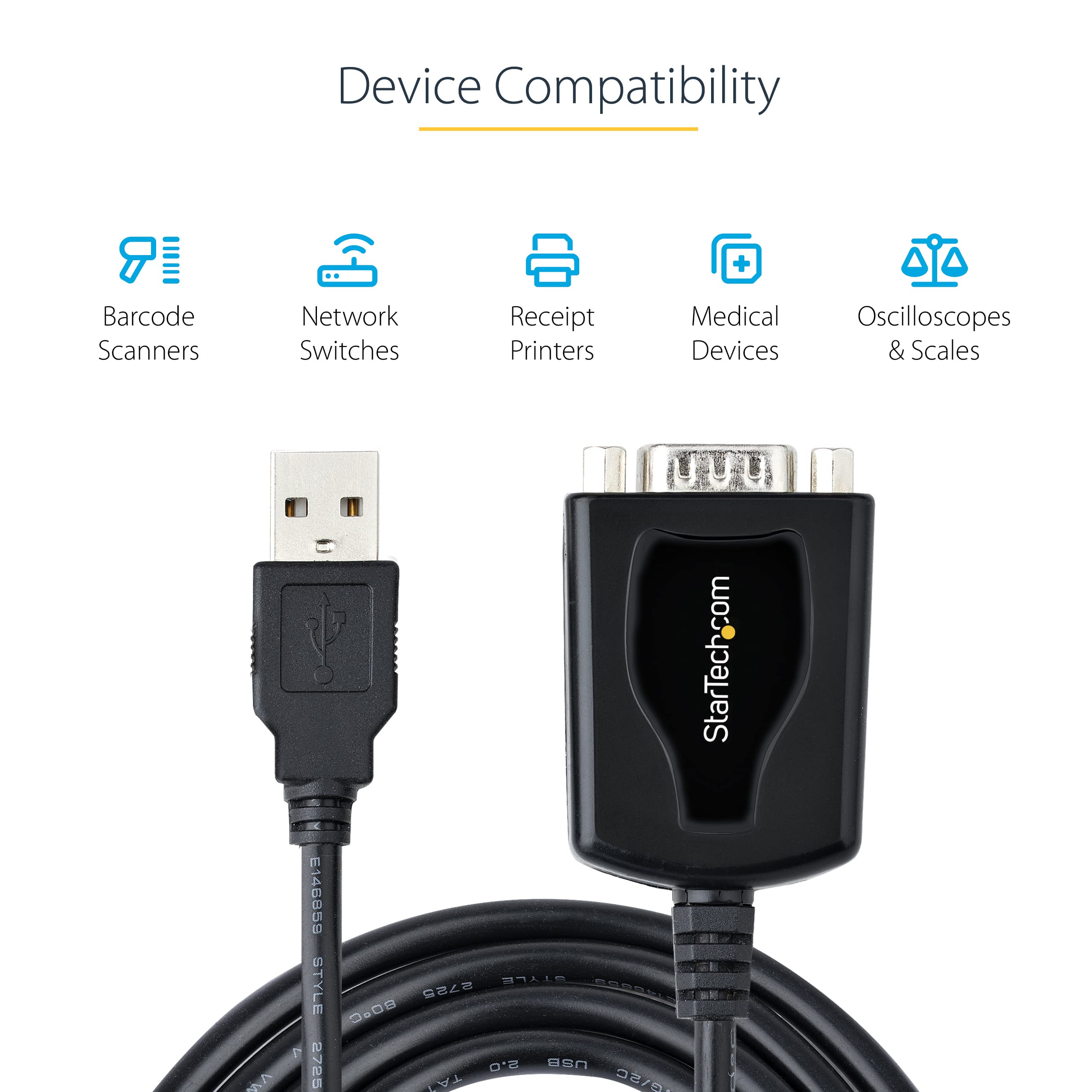3ft USB to Serial Cable/RS232 Adapter