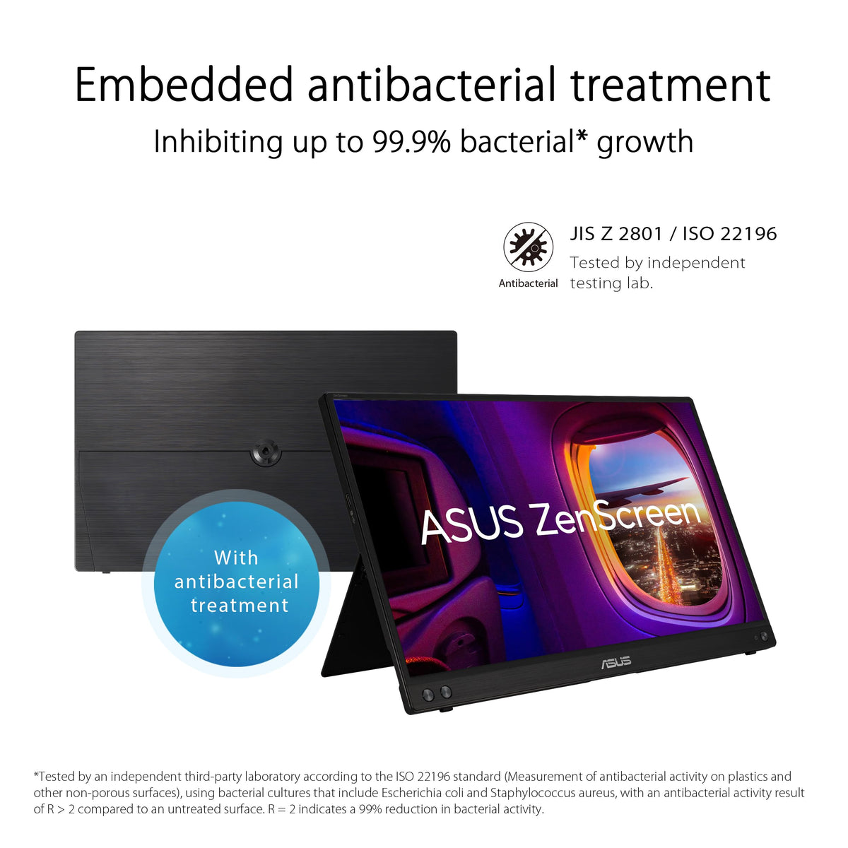 ASUS ZenScreen MB16ACV Portable USB Monitor 15.6p Full HD IPS Hybrid Signal Solution USB Type-C Flicker Free Blue Light Filter