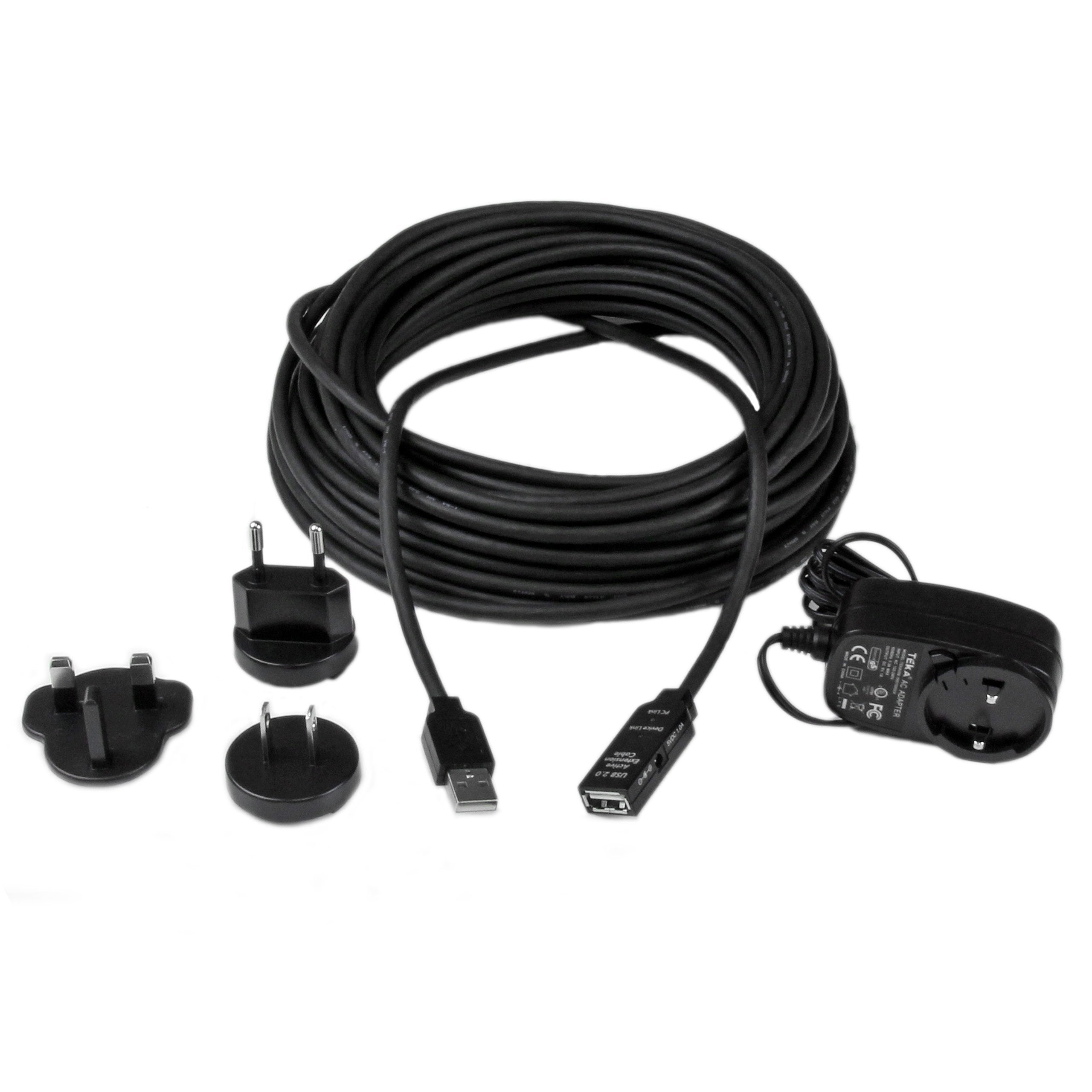 10m USB 2.0 Active Extension Cable - M/F