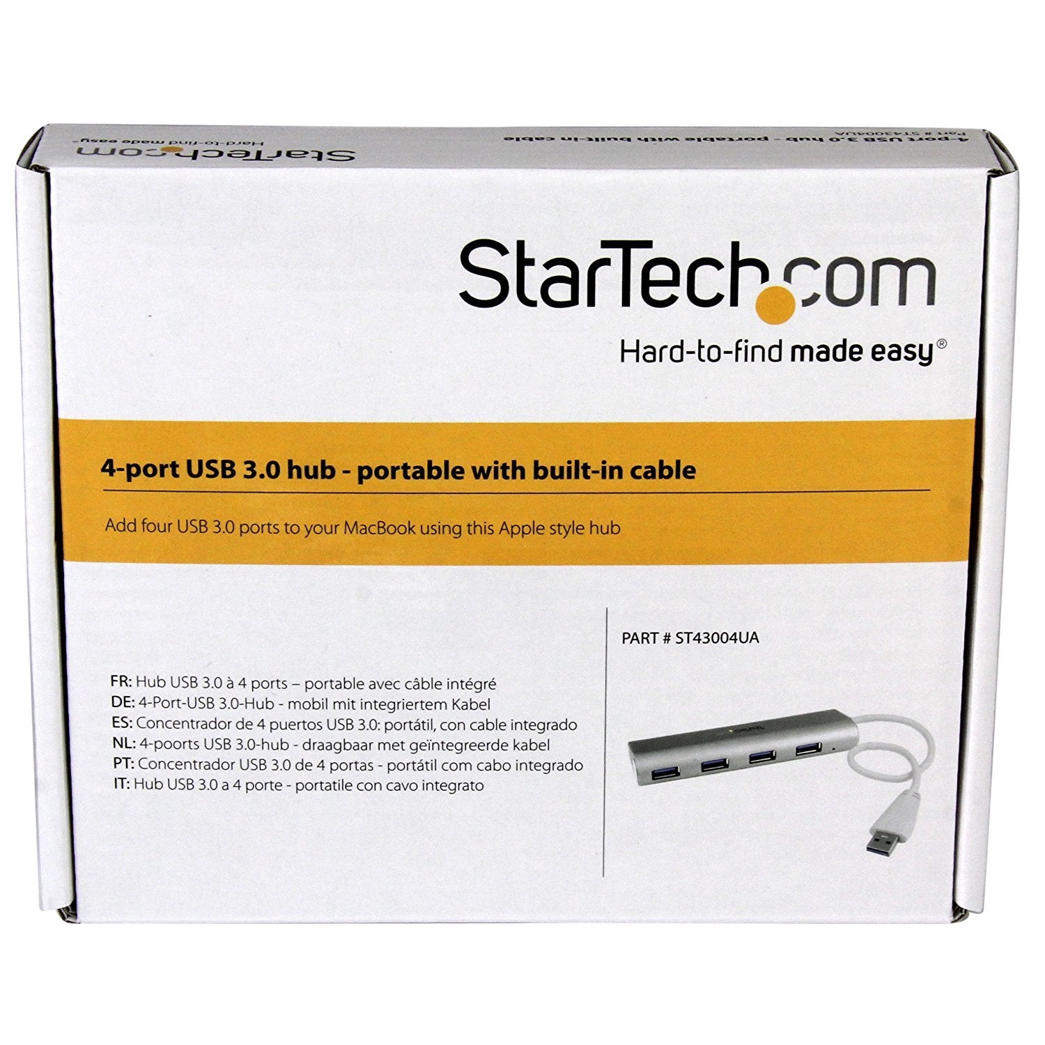 4 Port Portable USB 3.0 Hub - Aluminum