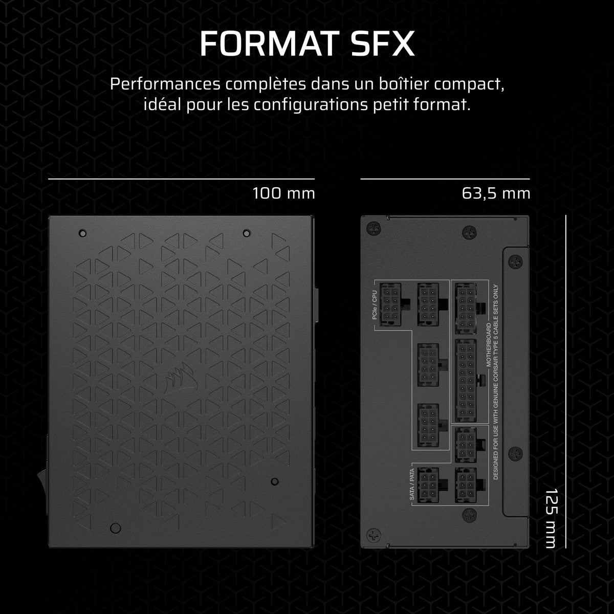 Alimentation Corsair SF Series CP-9020284-EU 750 W 24 broches ATX SFX Noir