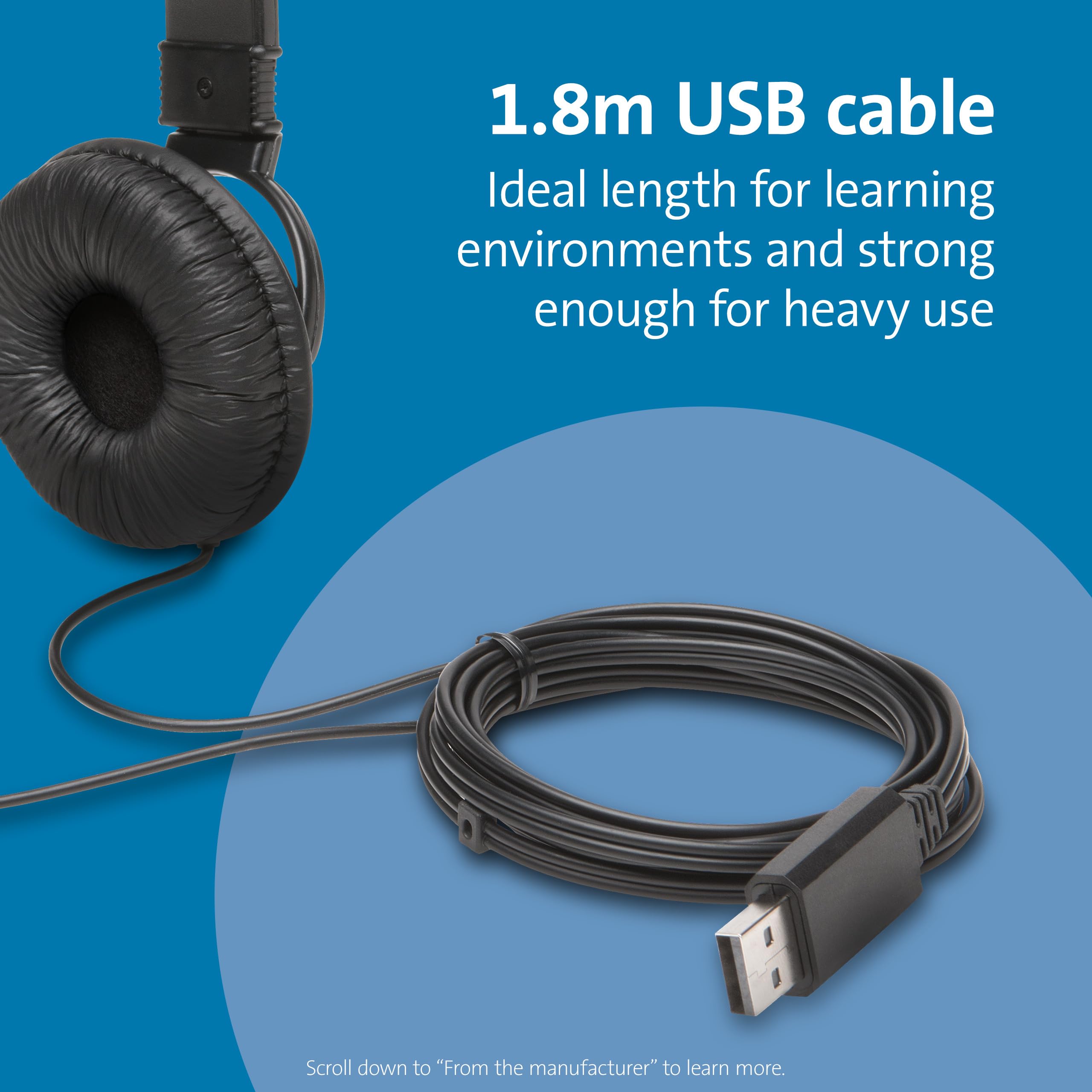 USB Hi-Fi Headphones with Mic