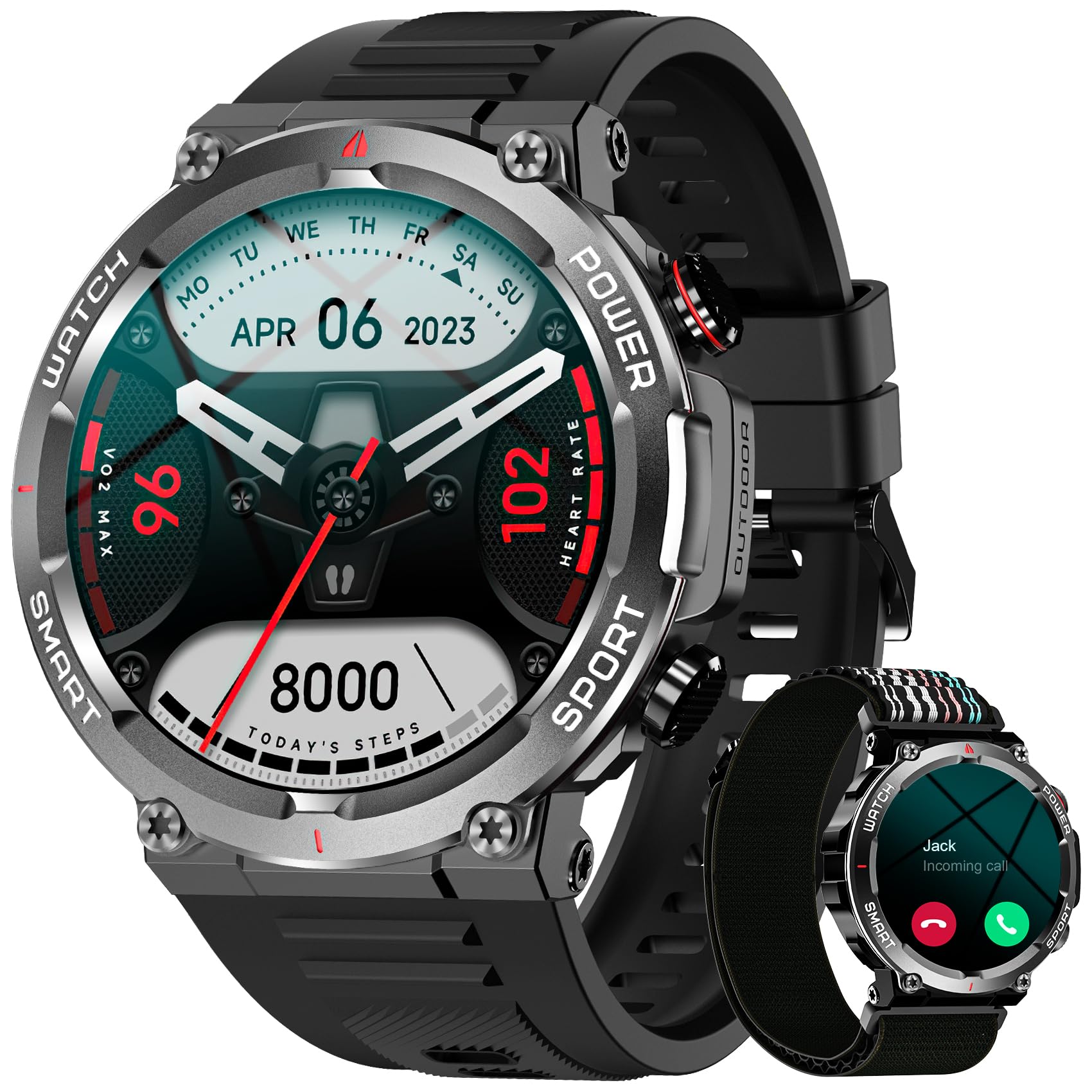 Blackview W50 (Montre Connectée - 1.39'' - Microphone intégré) Noir
