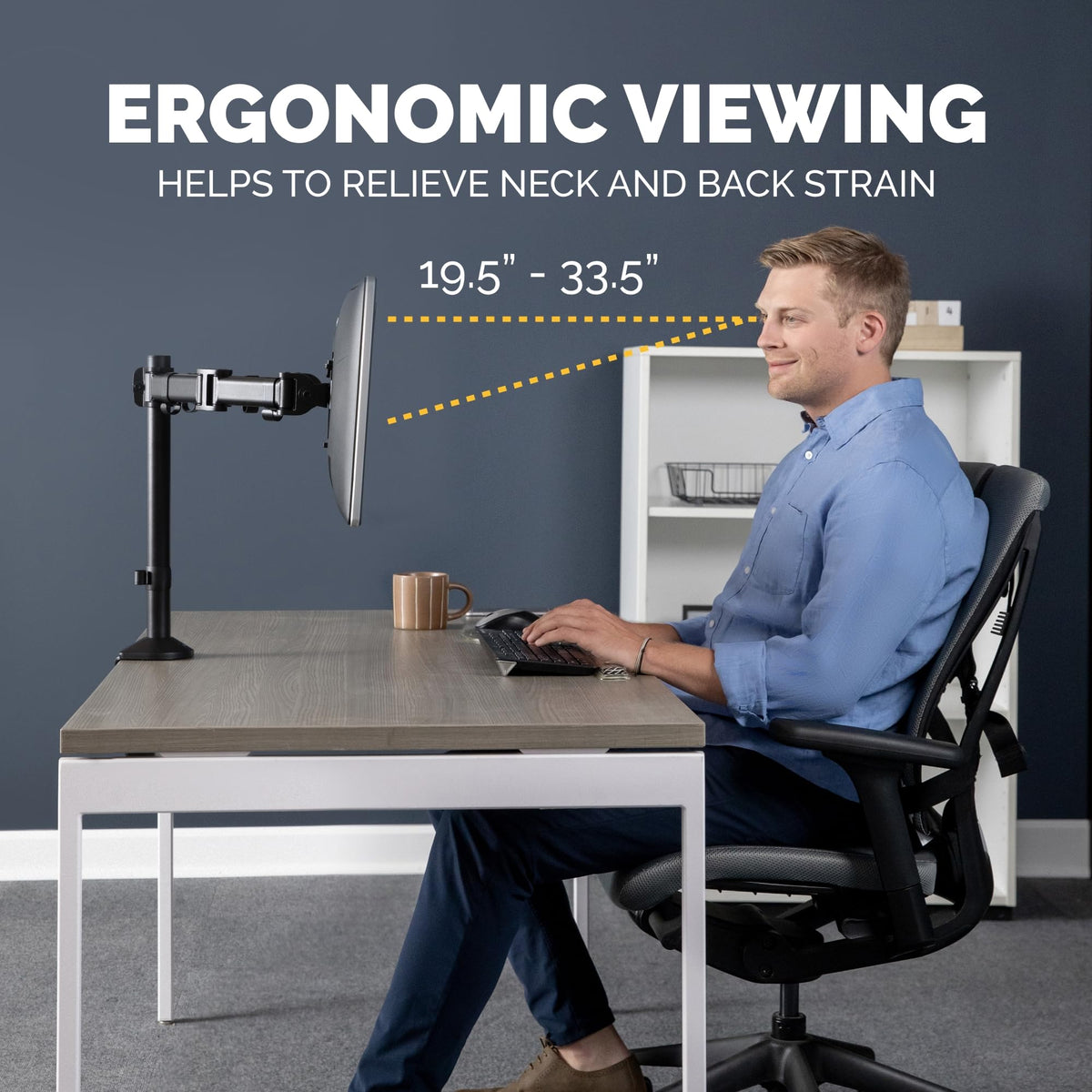 FELLOWES Bras porte-écran double - Reflex