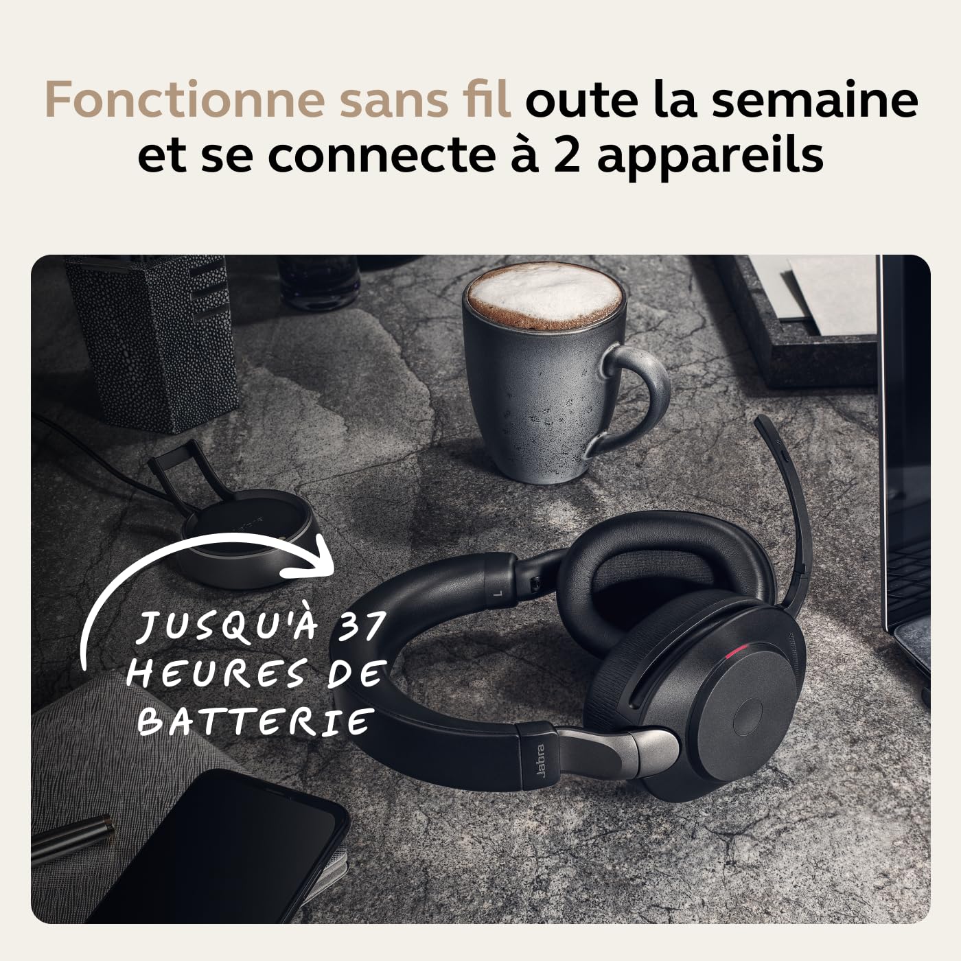 Jabra Evolve2 85 HS+Stand UC Stereo Blck