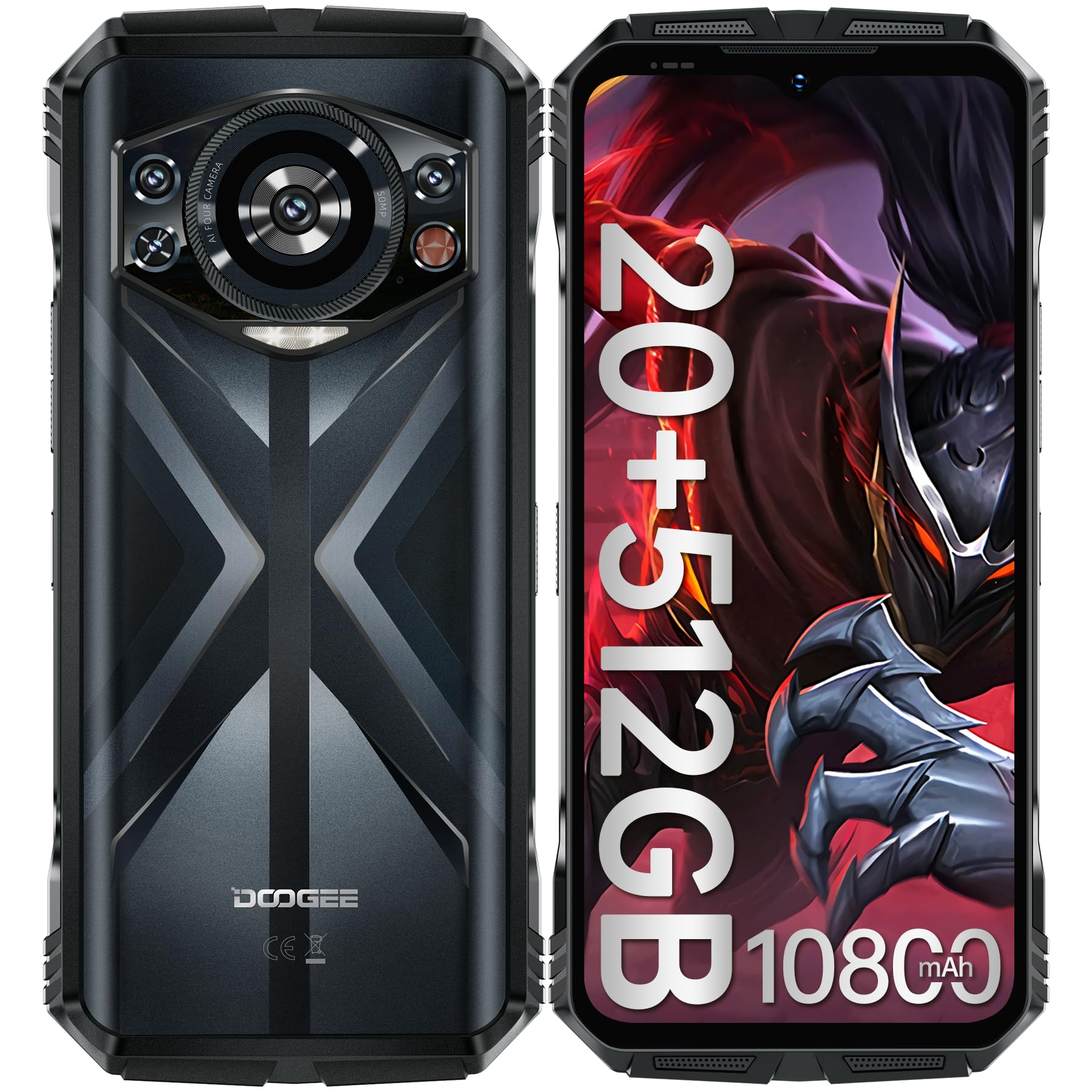Doogee S118 (Double Sim - 6.58'', 512 Go, 8 Go RAM) Argent