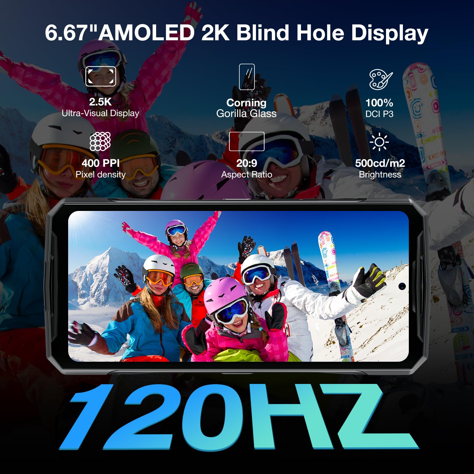 Doogee DK10 (Double Sim - 5G - NFC - 6.67'' - 512 Go, 12 Go RAM) Noir