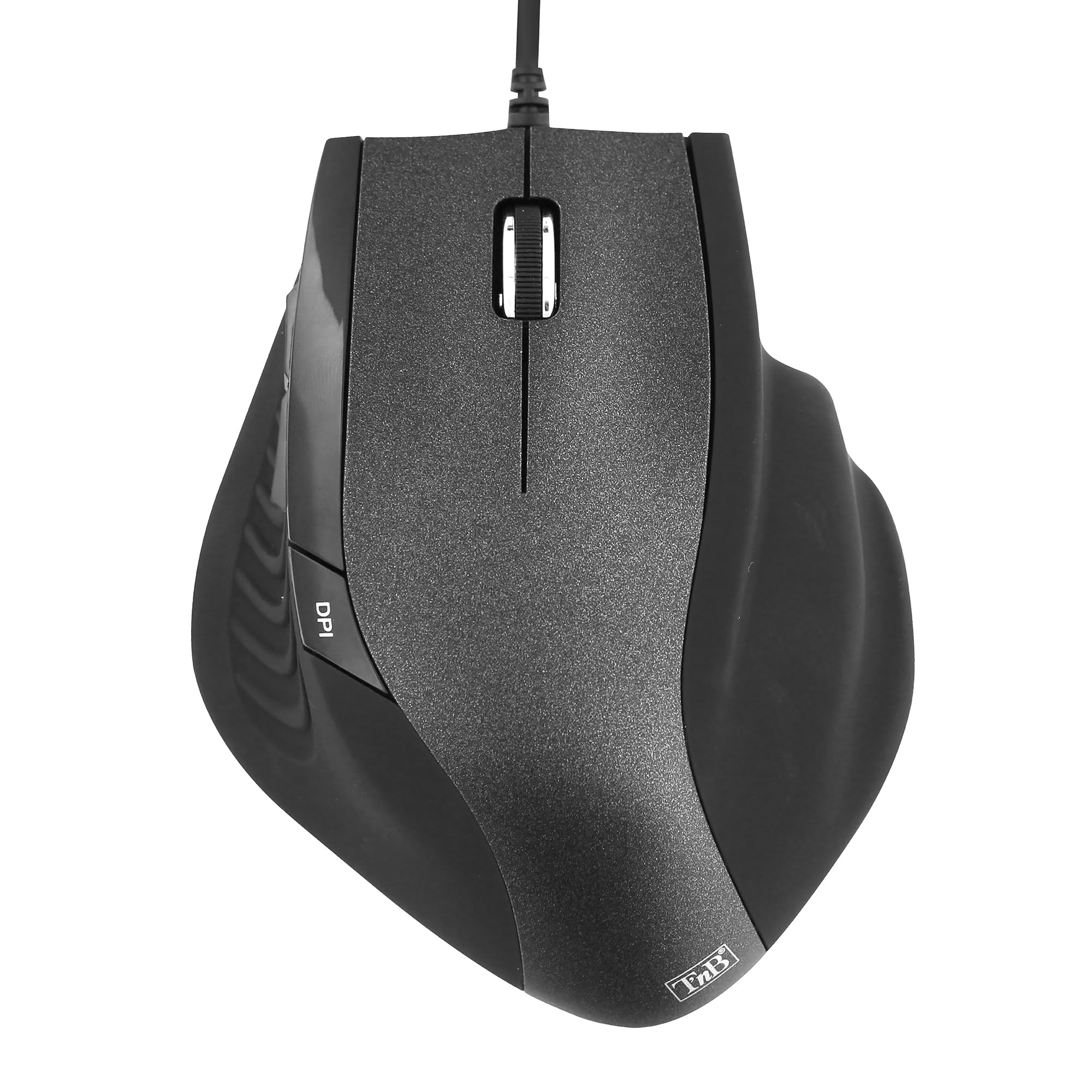 TNB ERGO Line Wired Ergonomic Mouse Black Optimized Design For Comfortable Use