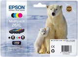 EPSON 3LB 26XL ink cartridge black and tri-colour high capacity 41.3ml 1-pack blister without alarm