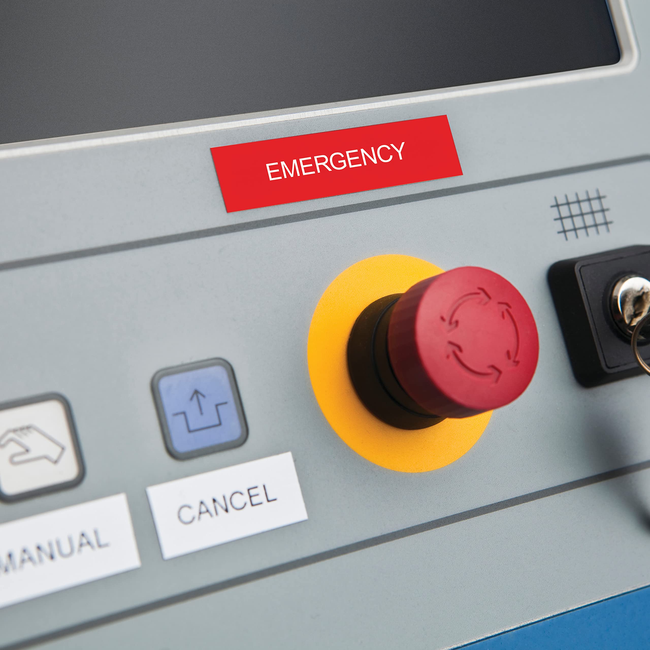 DYMO Rhino Etiquette indus Vinyle 12mm x 5,5m blanc sur roug