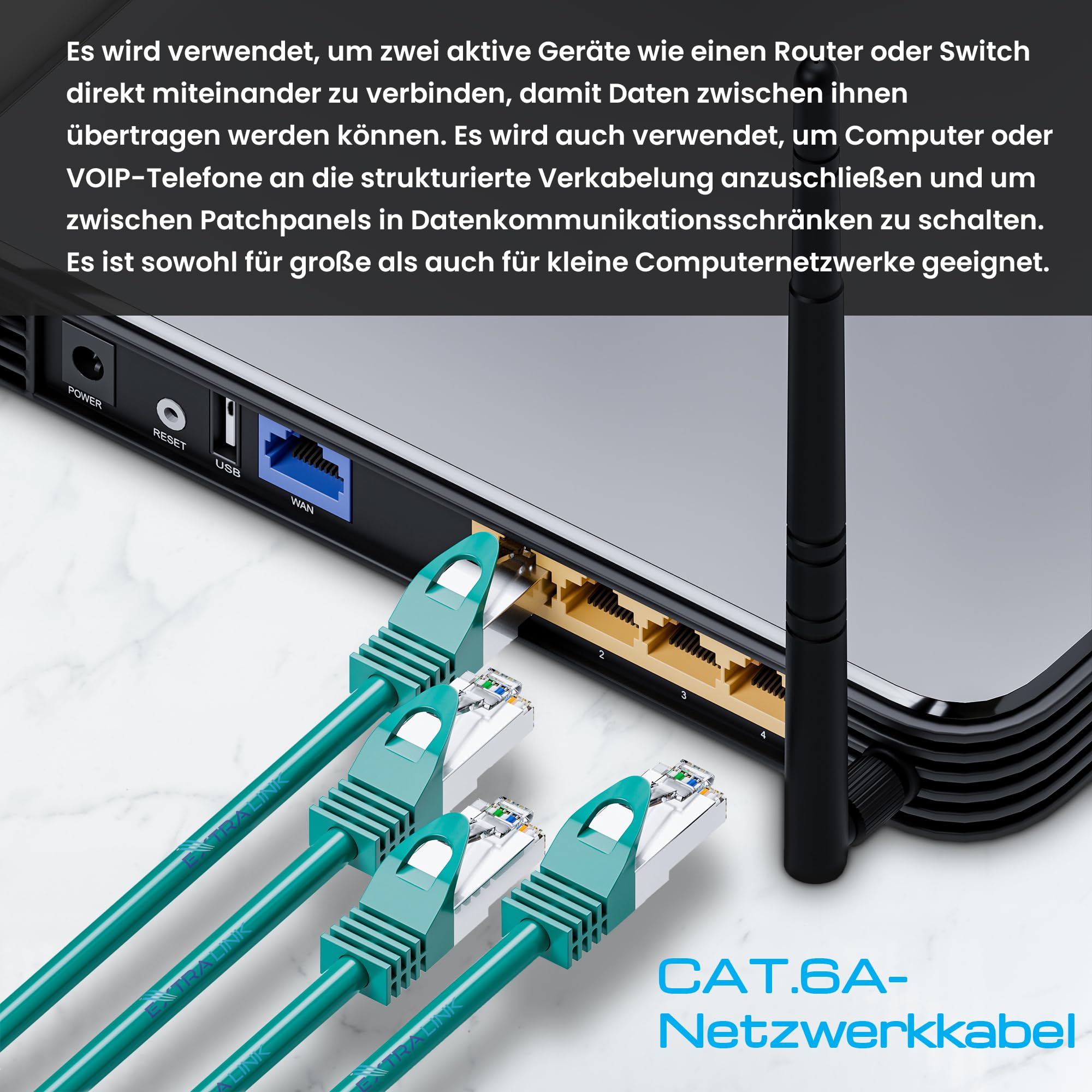 Extralink EX.7706 câble de réseau Vert Cat6 F/UTP (FTP)