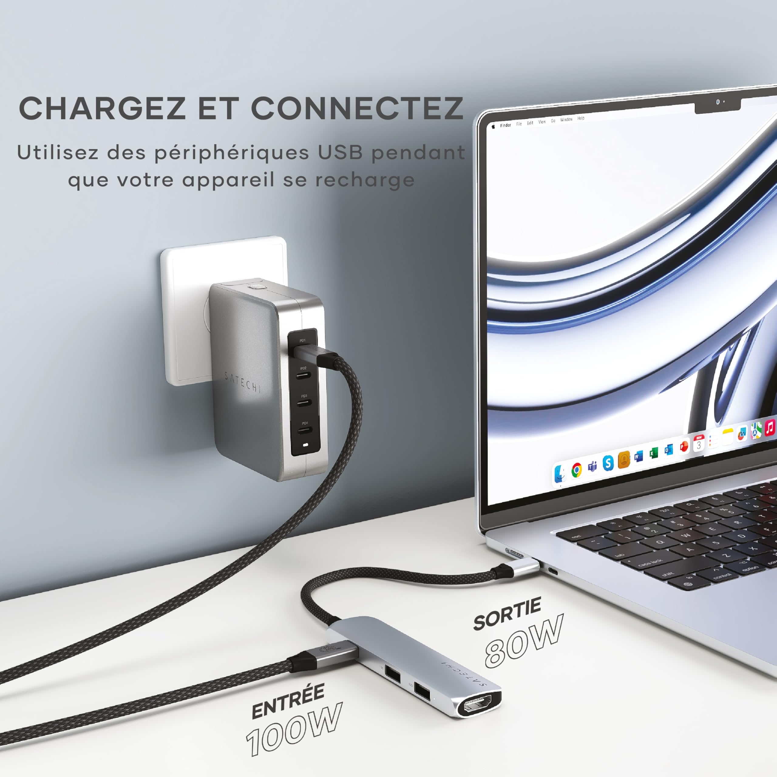 4-IN-1 USB-C MULTIPORT ADAPTER 4K SILVER