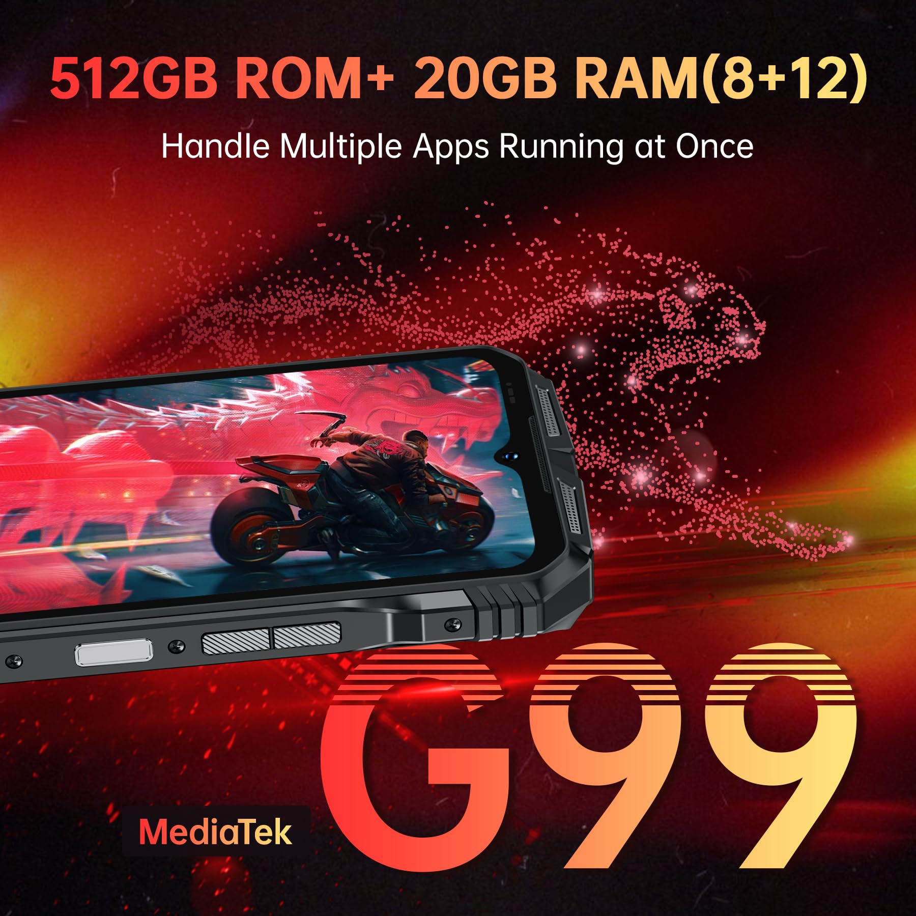 Doogee S118 (Double Sim - 6.58'', 512 Go, 8 Go RAM) Argent