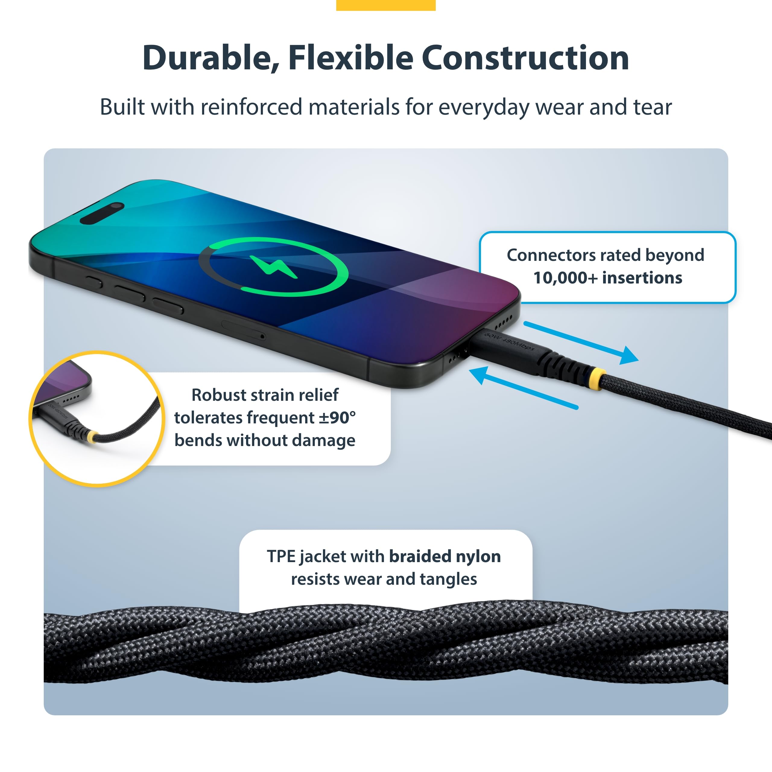 3m 10ft Braided USB-C Charging Cable