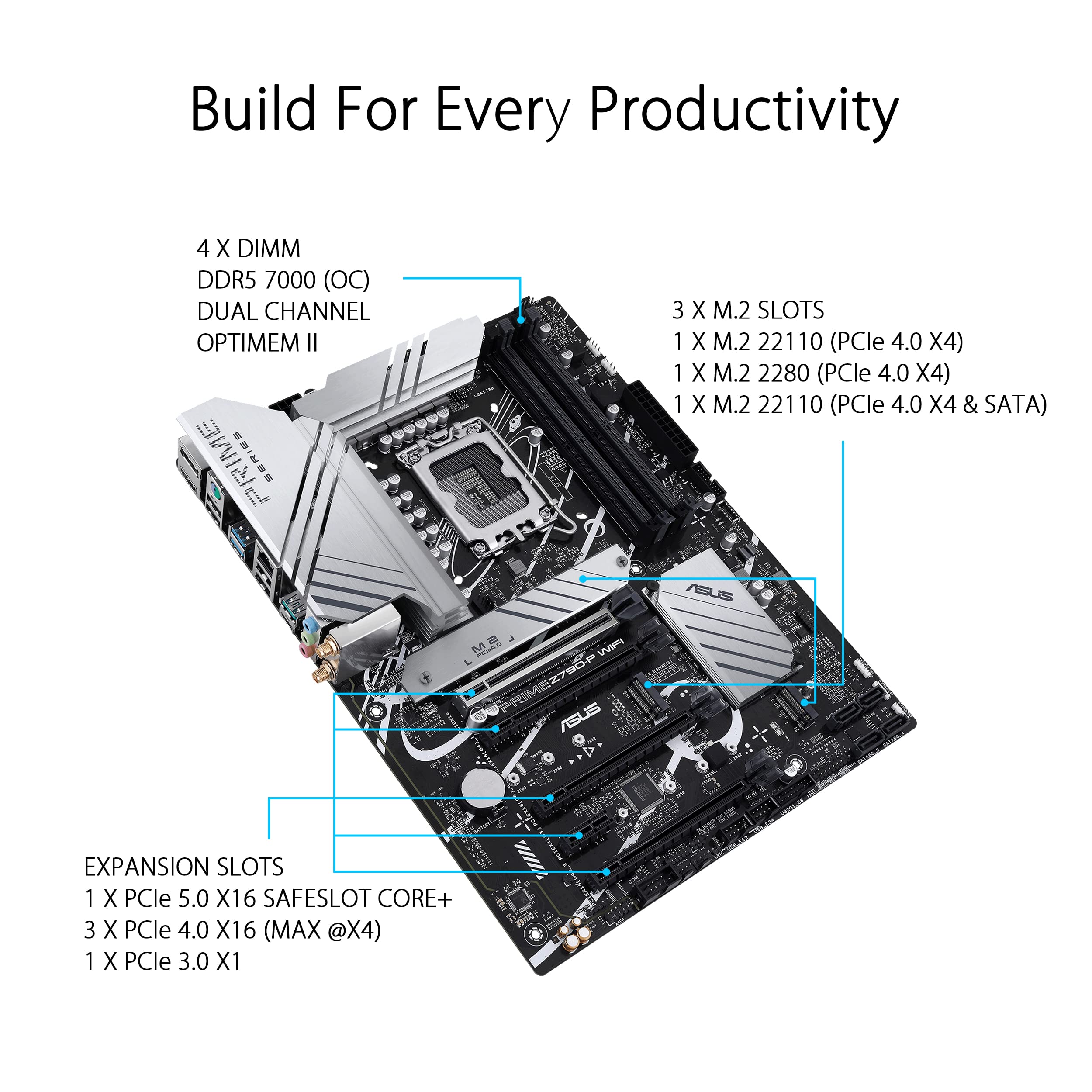 ASUS PRIME Z790-P WIFI LGA 1700 4DDR5 ATX 4xSATA MB 1xHDMI 1xDP 3xM.2