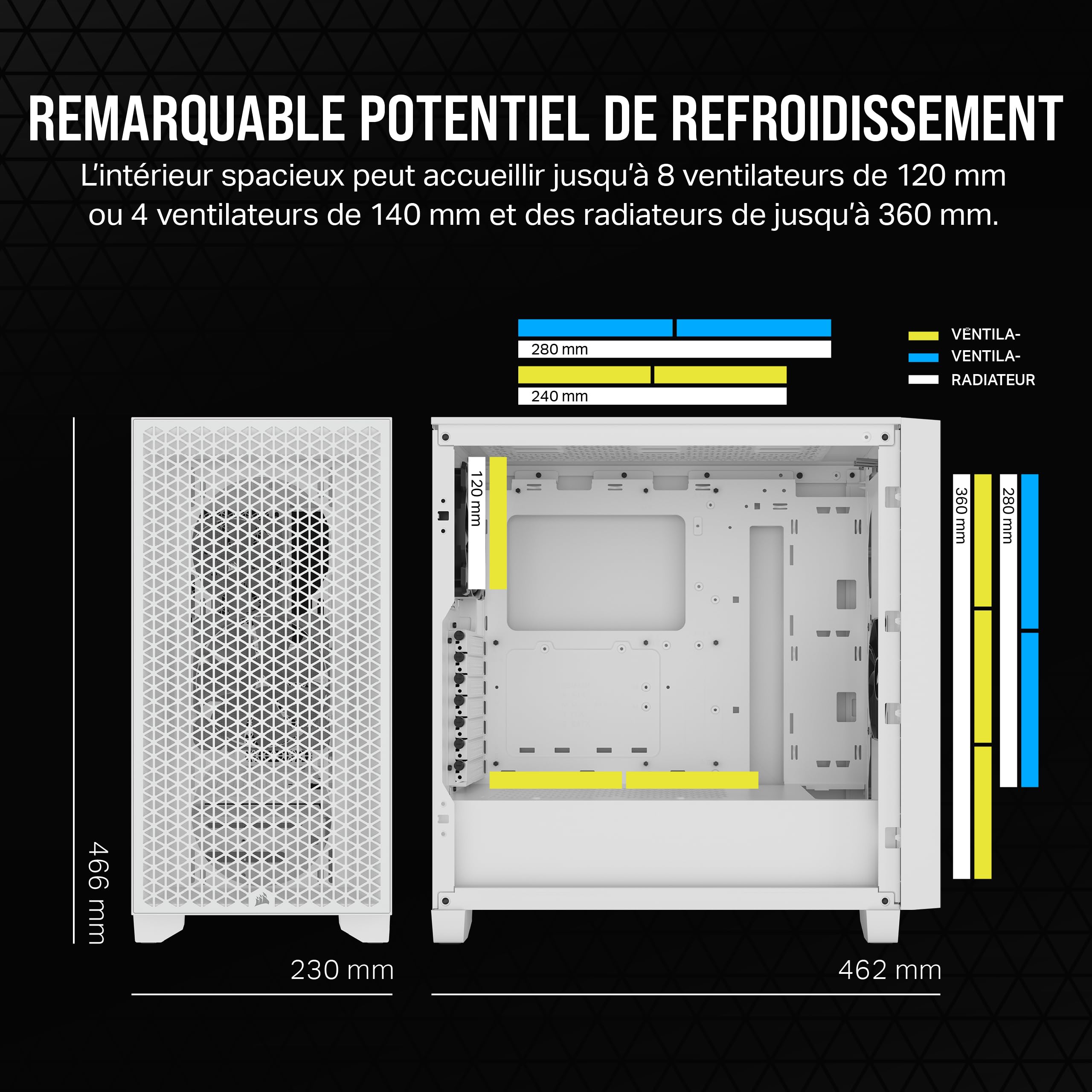 Boîtier ATX semi-tour Corsair CC-9011252-WW Blanc
