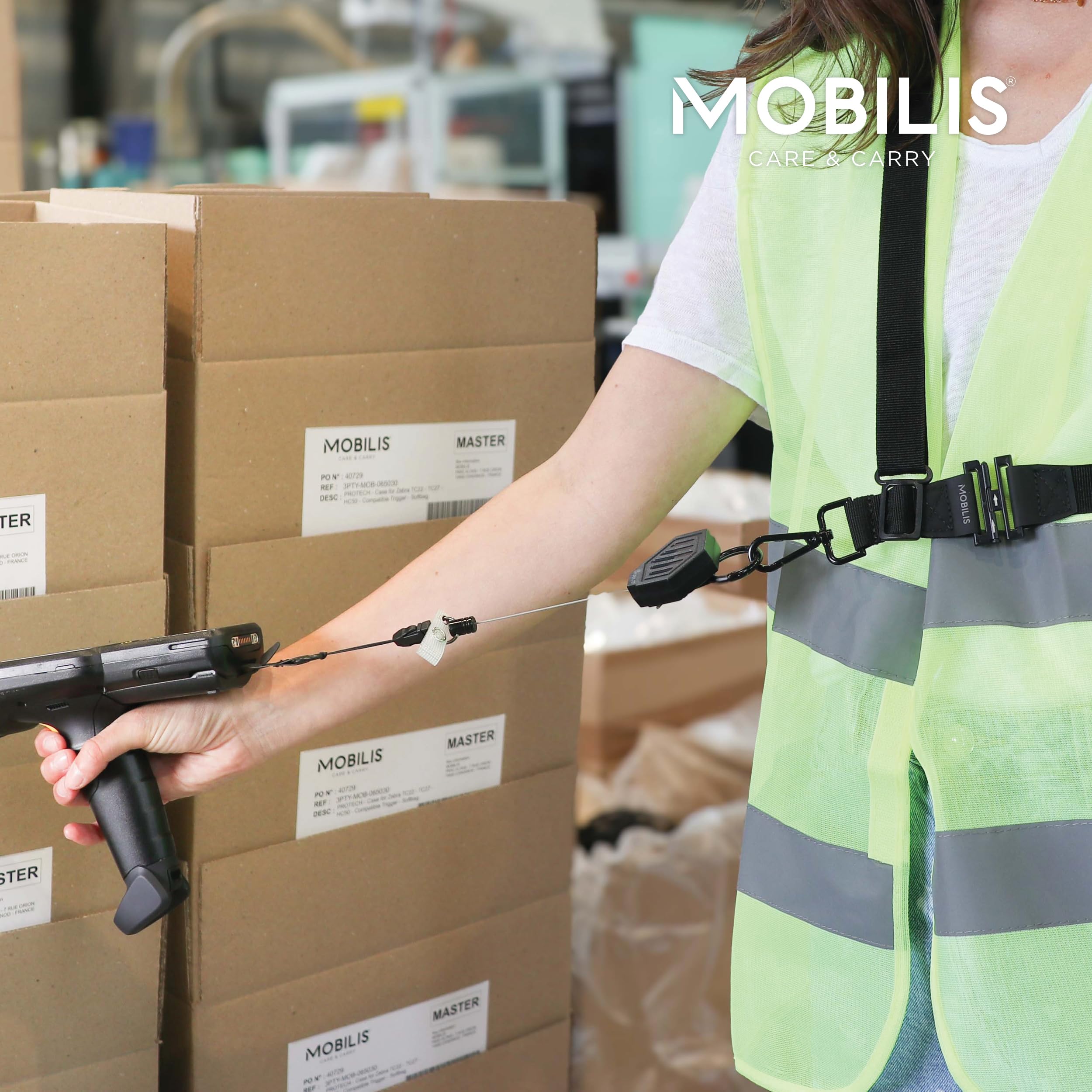 MOBILIS Dérouleur rétractable automatique pour smartphone/HHD 001392 80 cm