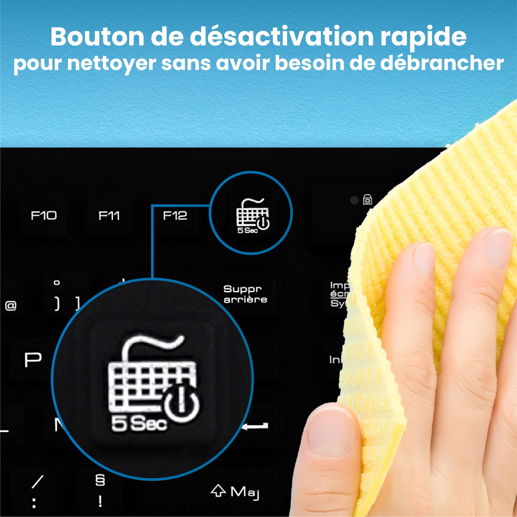 TNB IP68 medical wired keyboard (FR)