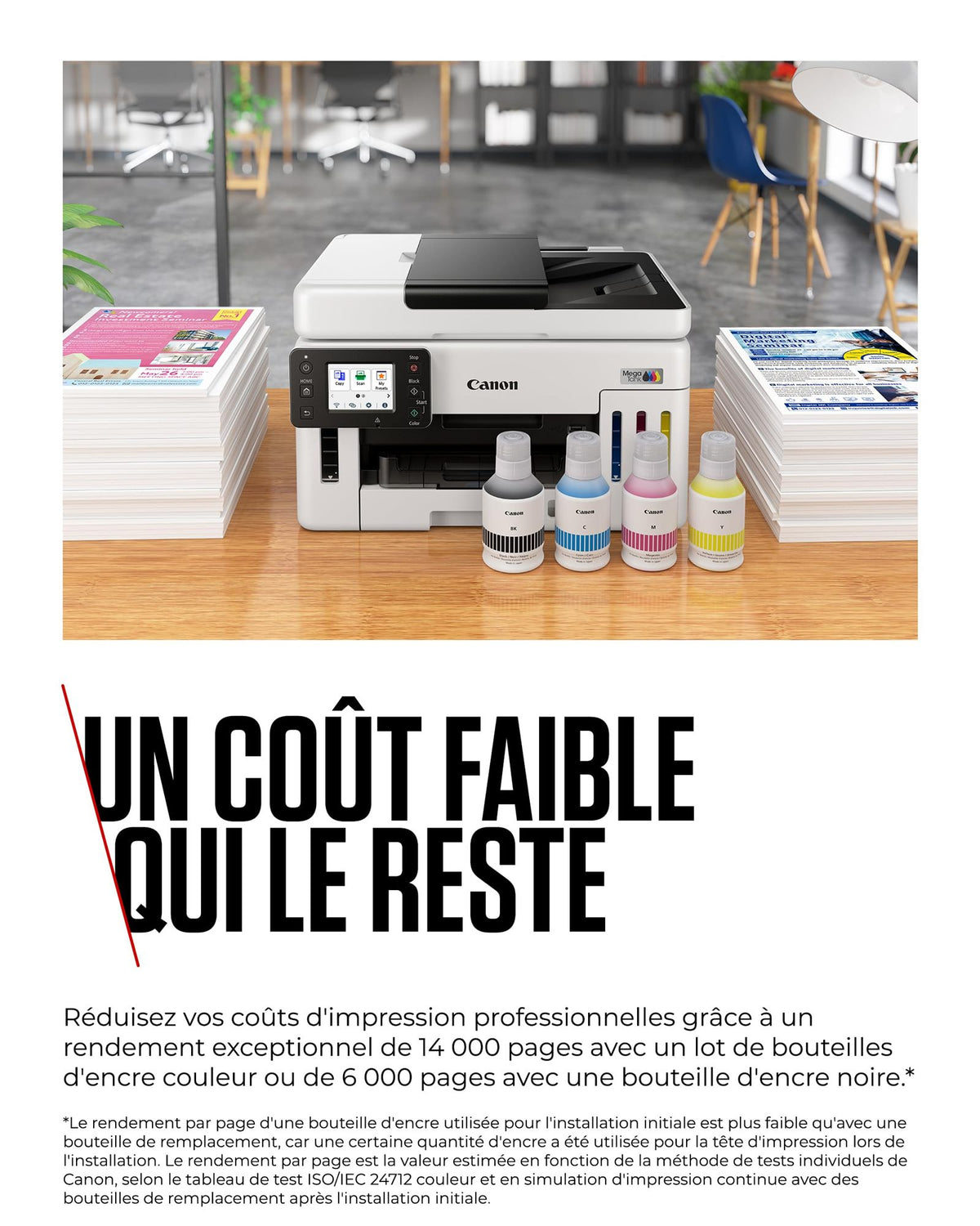 CANON MAXIFY GX6150 MegaTank MFP colour inkjet CISS Legal 216x356mm A4 24ipm Print 350sheets USB Wi-Fi LAN