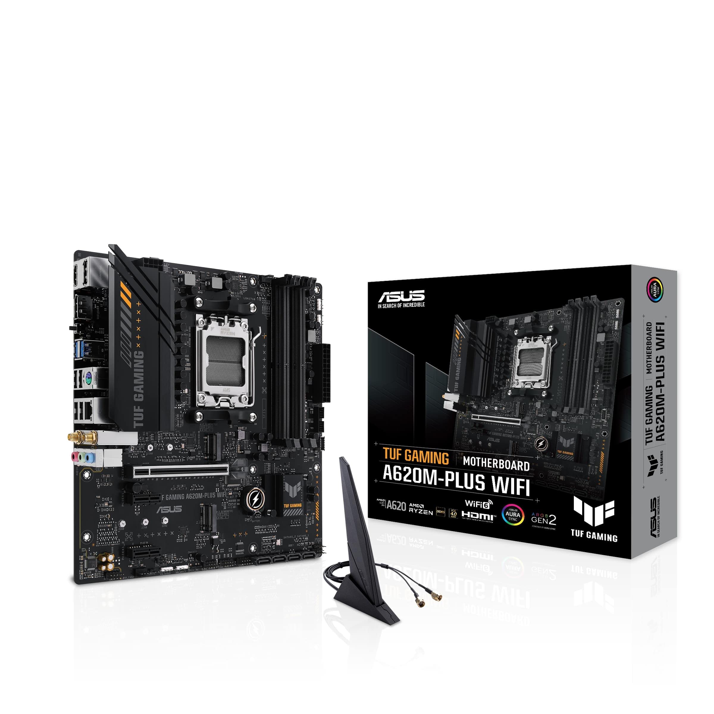 ASUS TUF GAMING A620M-PLUS WIFI AMD A620 Emplacement AM5 micro ATX