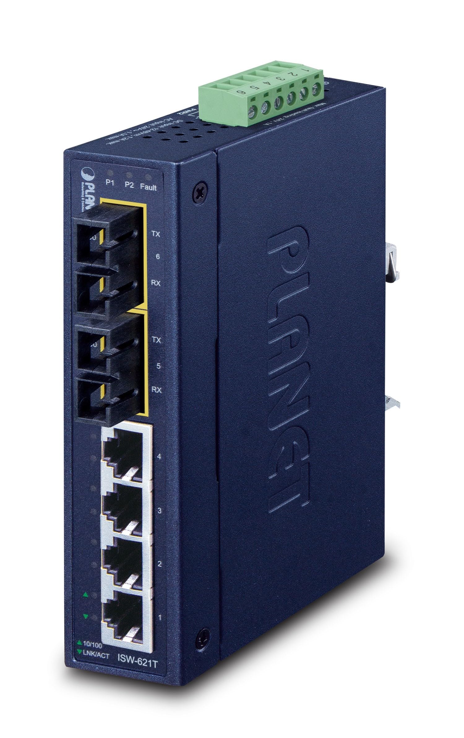 PLANET ISW-621T commutateur réseau Non-géré L2 Fast Ethernet (10/100) Bleu