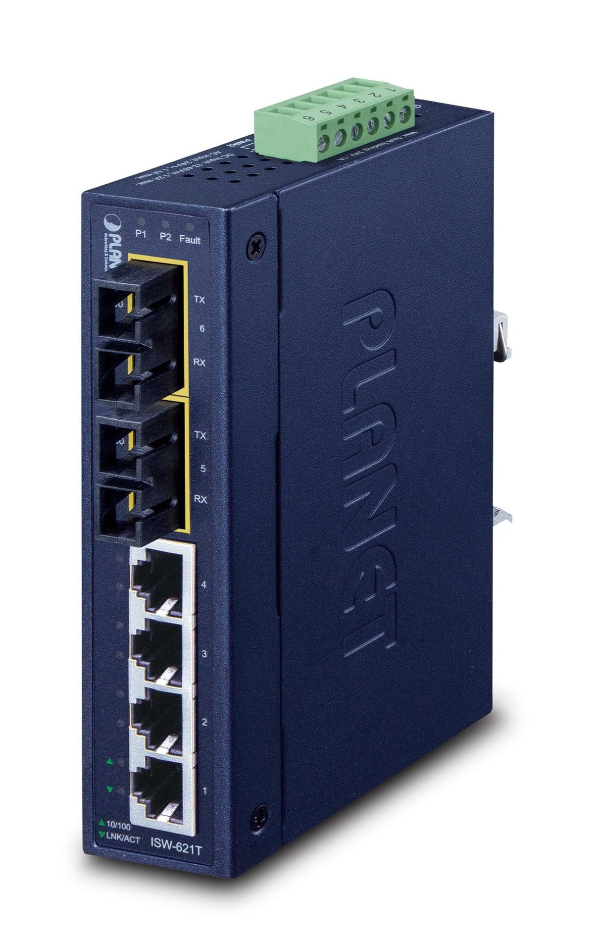 PLANET ISW-621T commutateur réseau Non-géré L2 Fast Ethernet (10/100) Bleu
