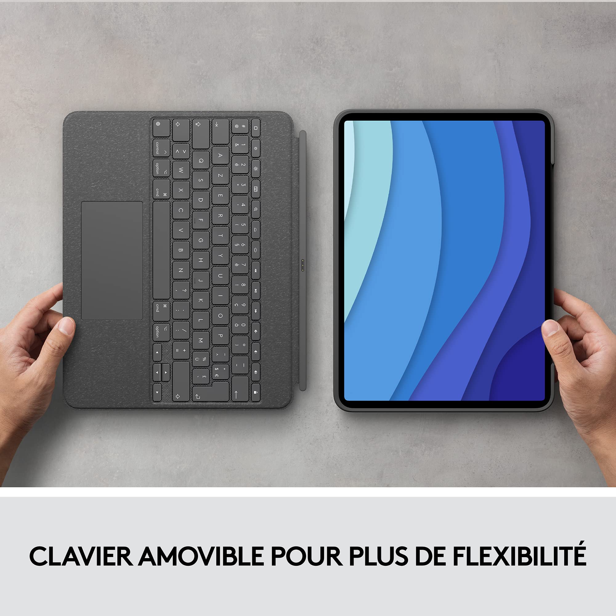 LOGITECH Combo Touch for Ipad Pro 12.9'' 5eme generation - GREY - FR