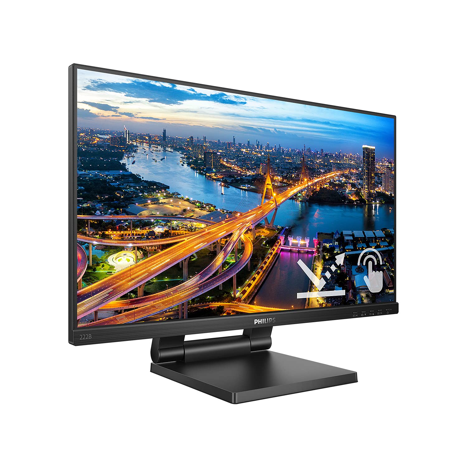 PHILIPS 222B1TC/00 21.5p 16:9 IPS FHD 60Hz 250cd/m2 D-SUB HDMI DP 1xUSB-B/3x USB 3.2