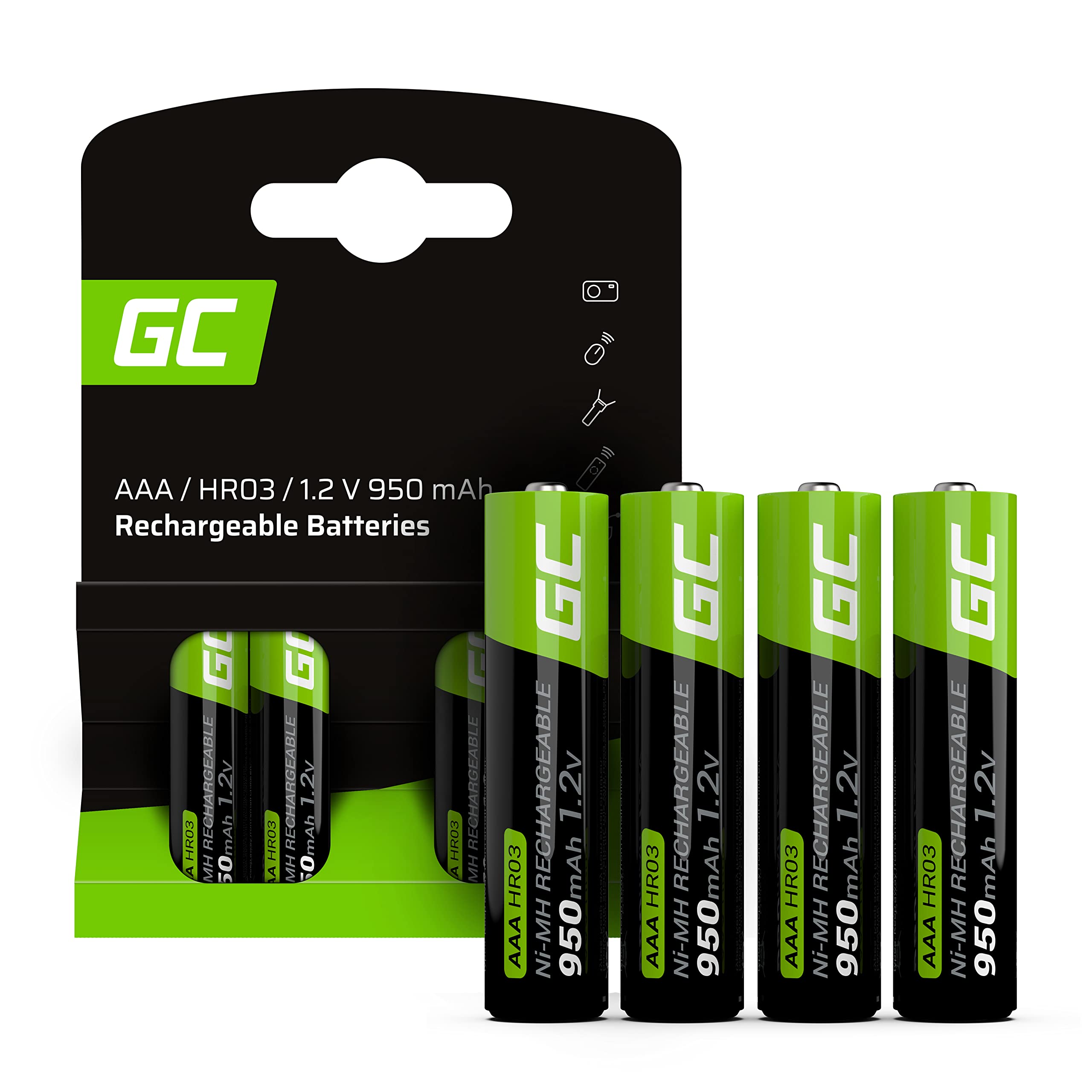 Green Cell GR03 pile domestique Batterie rechargeable AAA Hybrides nickel-métal (NiMH)