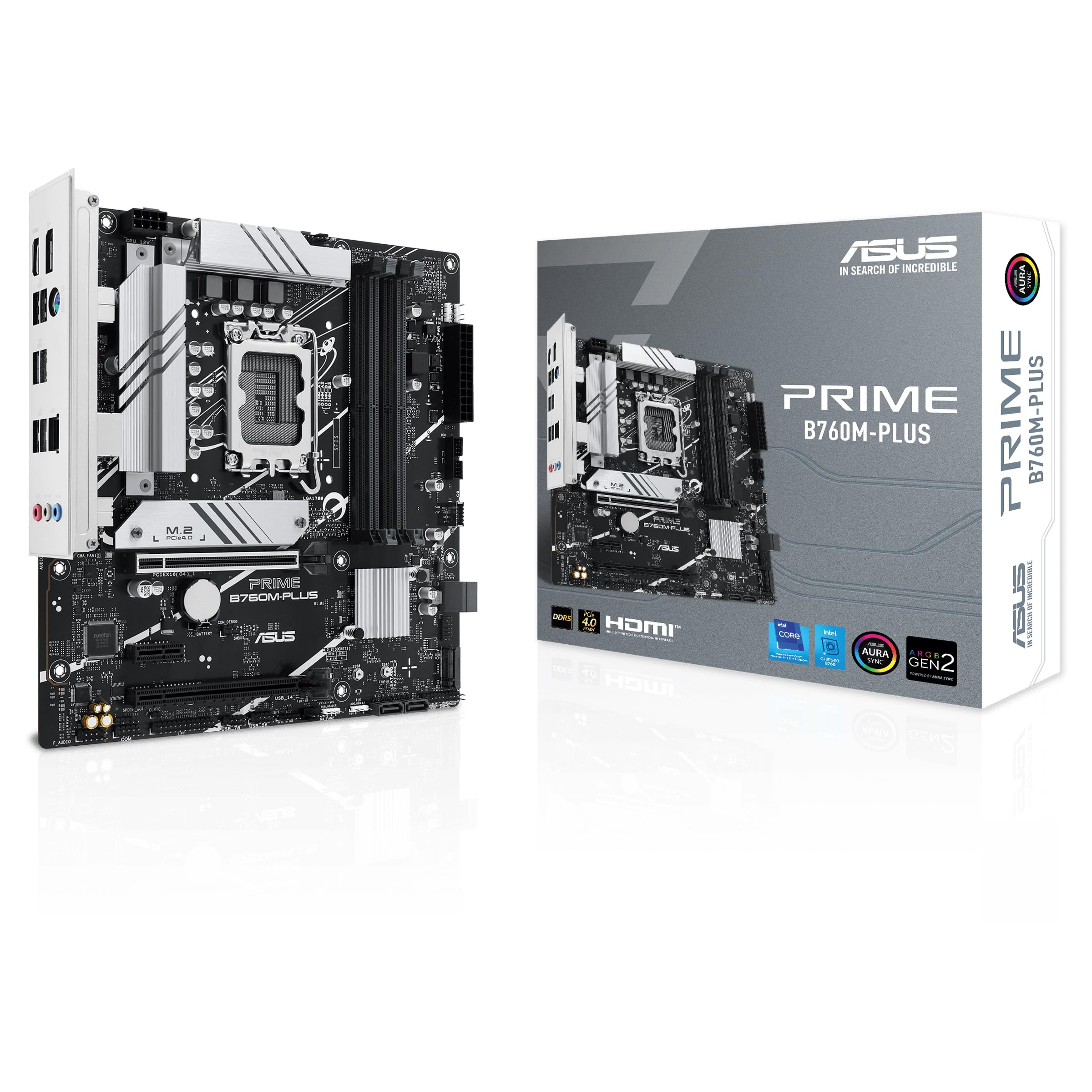 ASUS PRIME B760M-PLUS LGA 1700 4xDDR5 microATX 4xSATA MB 1xHDMI 1xDP 2xM.2