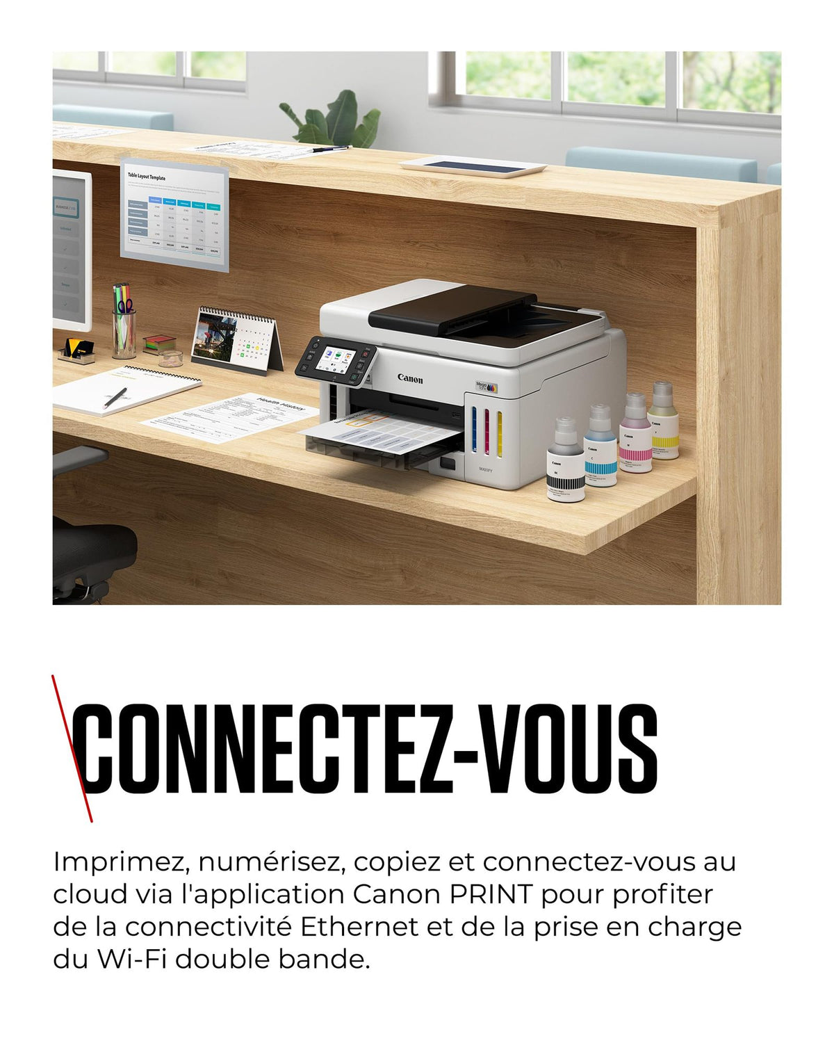 CANON MAXIFY GX6150 MegaTank MFP colour inkjet CISS Legal 216x356mm A4 24ipm Print 350sheets USB Wi-Fi LAN