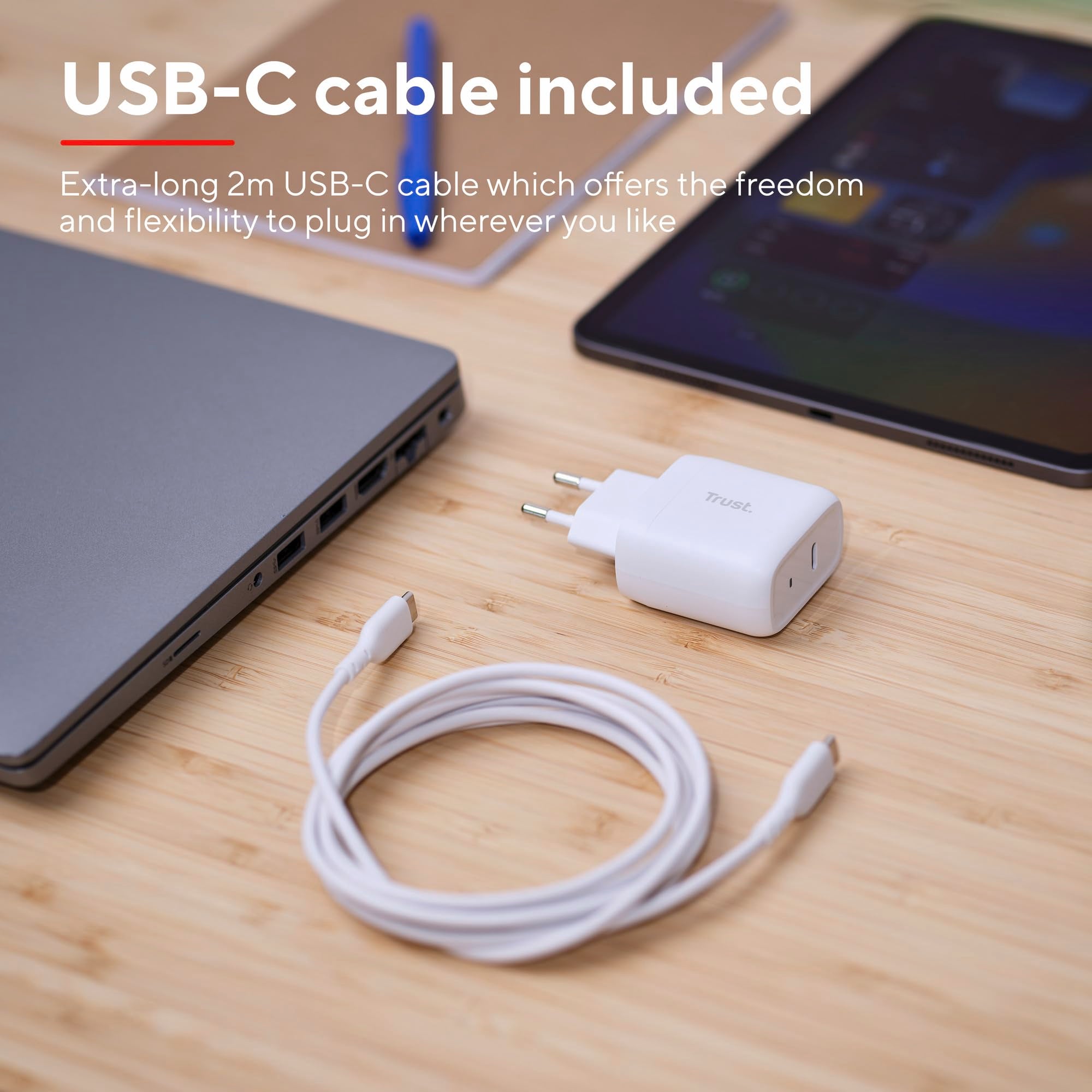 TRUST USB-C charger 100W WHT Maxo