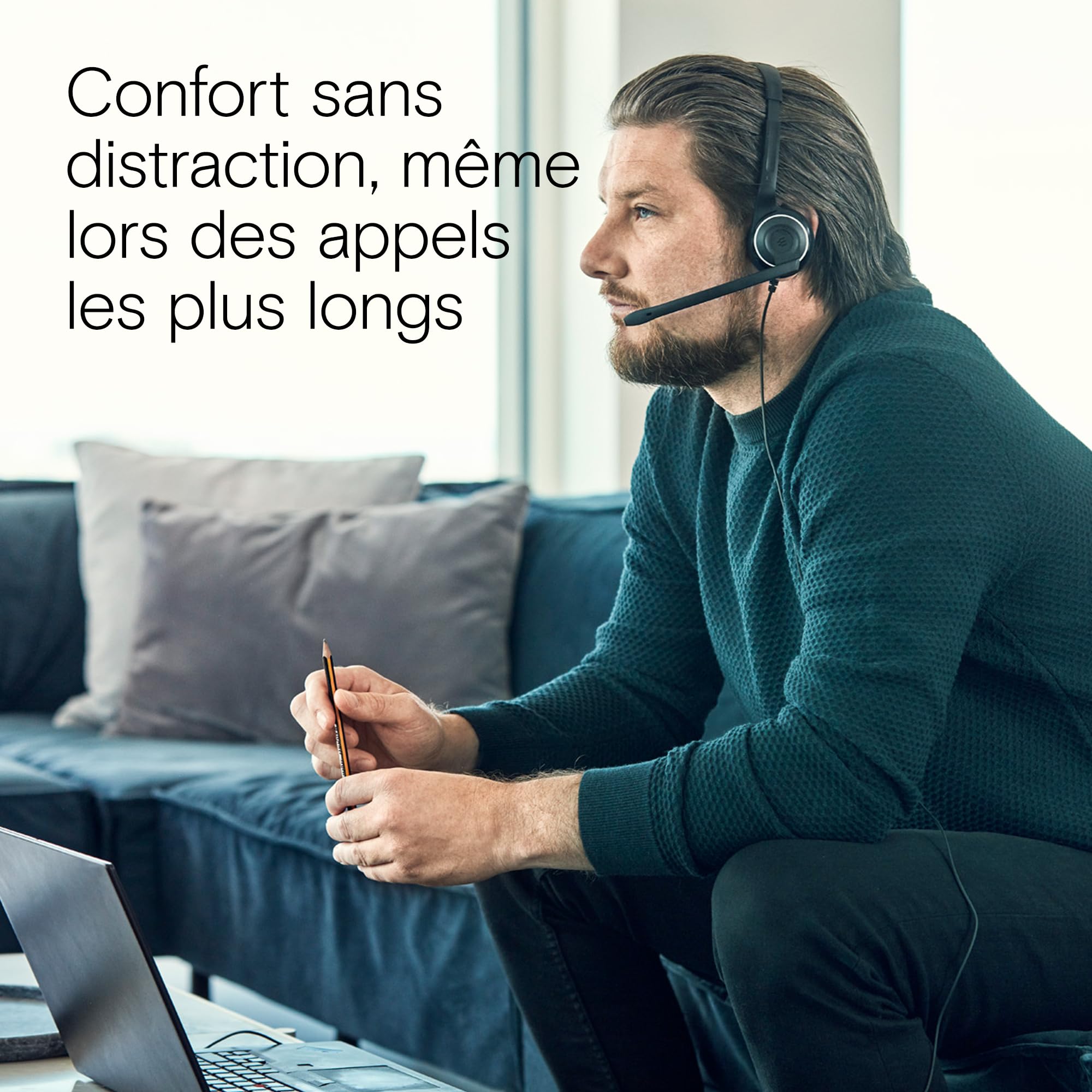 EPOS Micro-casque monaural PC USB Microphone à réduction de bruit