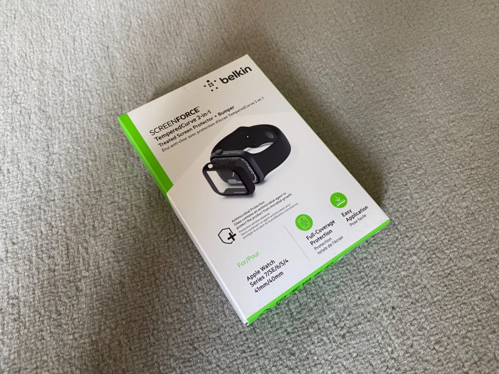 BELKIN TemperedCurve Bumper Screen Protector - Series 4-9/SE - CL 40/41mm