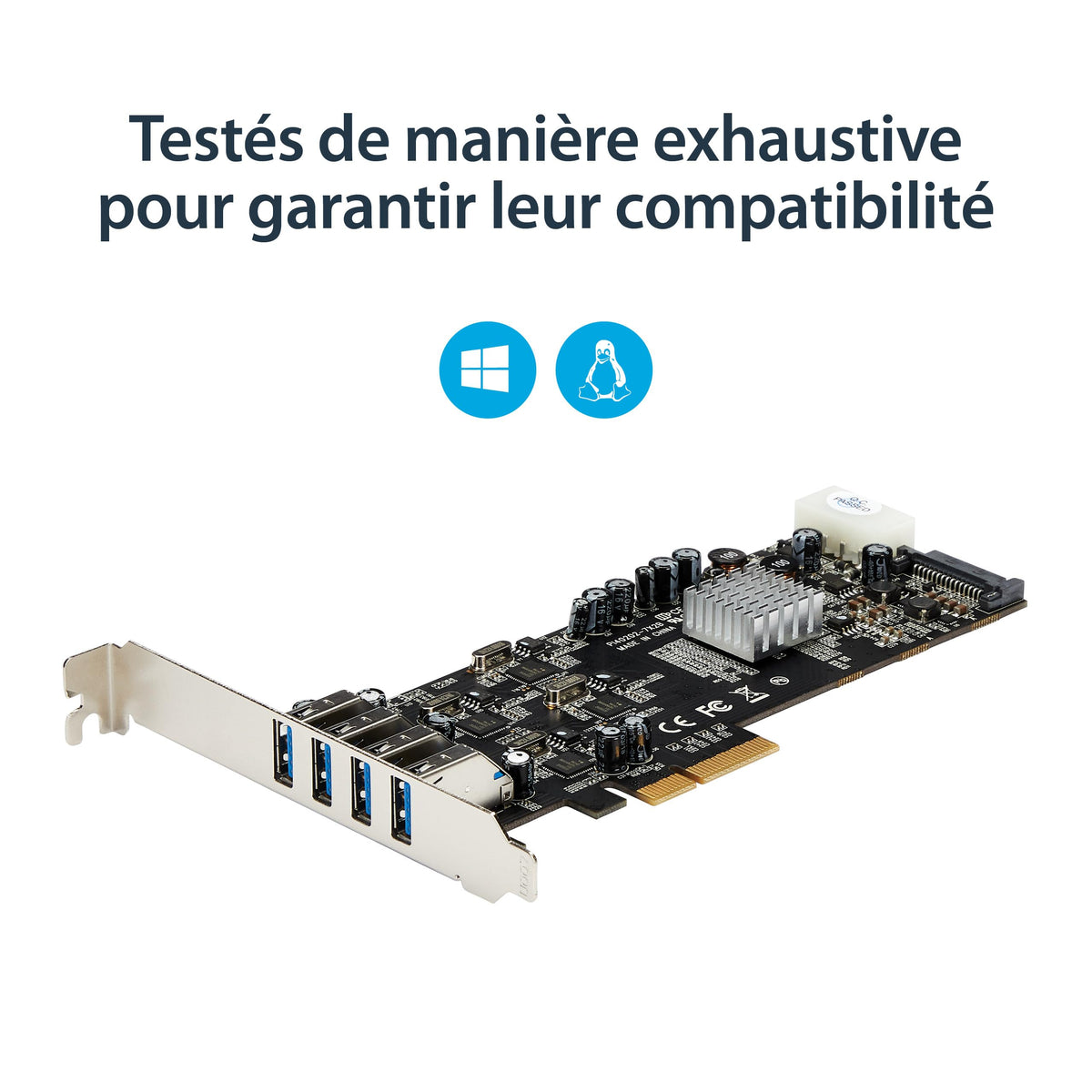 4 Port PCIe USB 3.0 Card w/4 Channels