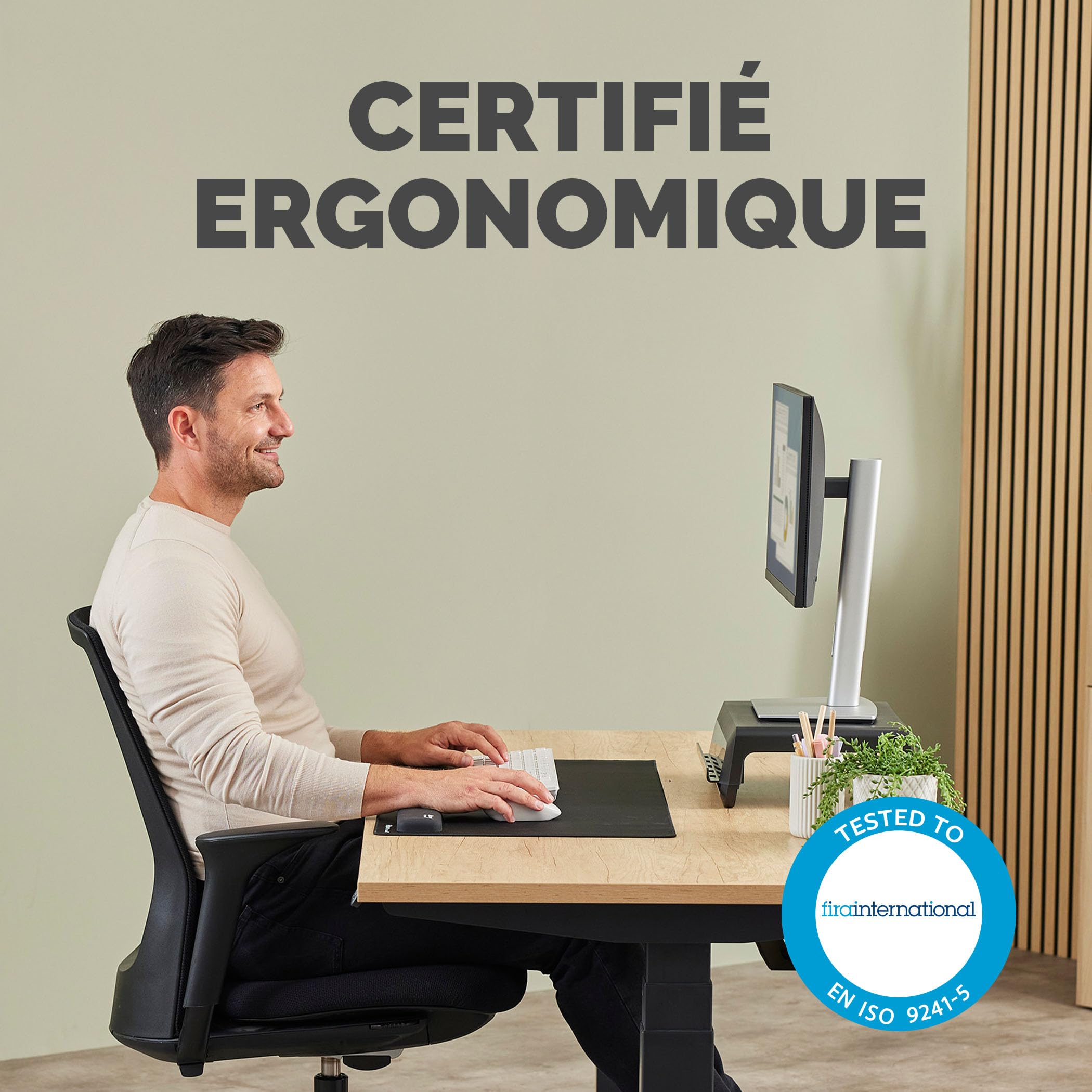 FELLOWES Repose-poignets Breyta Gris