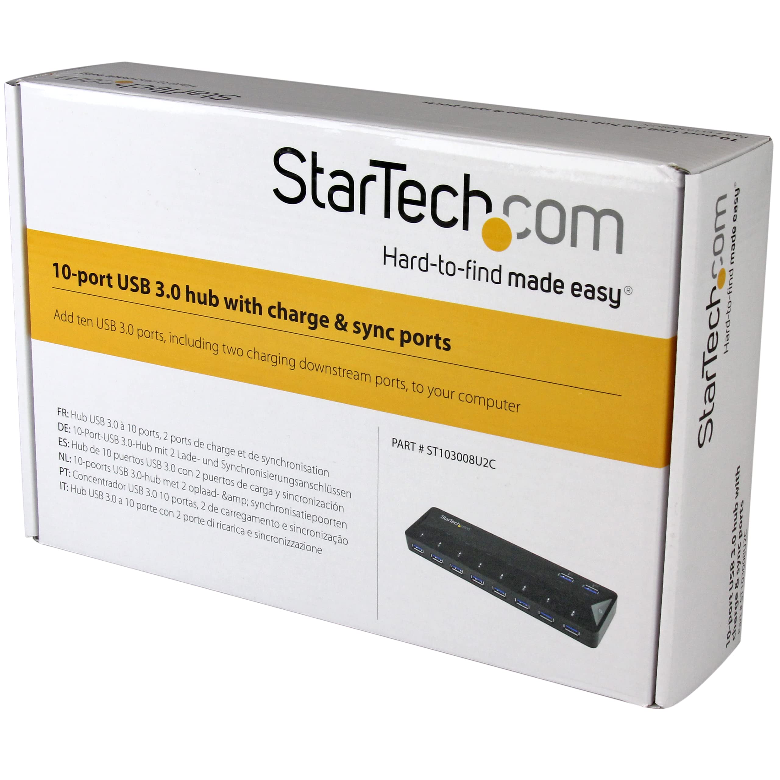 10-Port USB 3.0 Hub w/Charge/Sync Ports