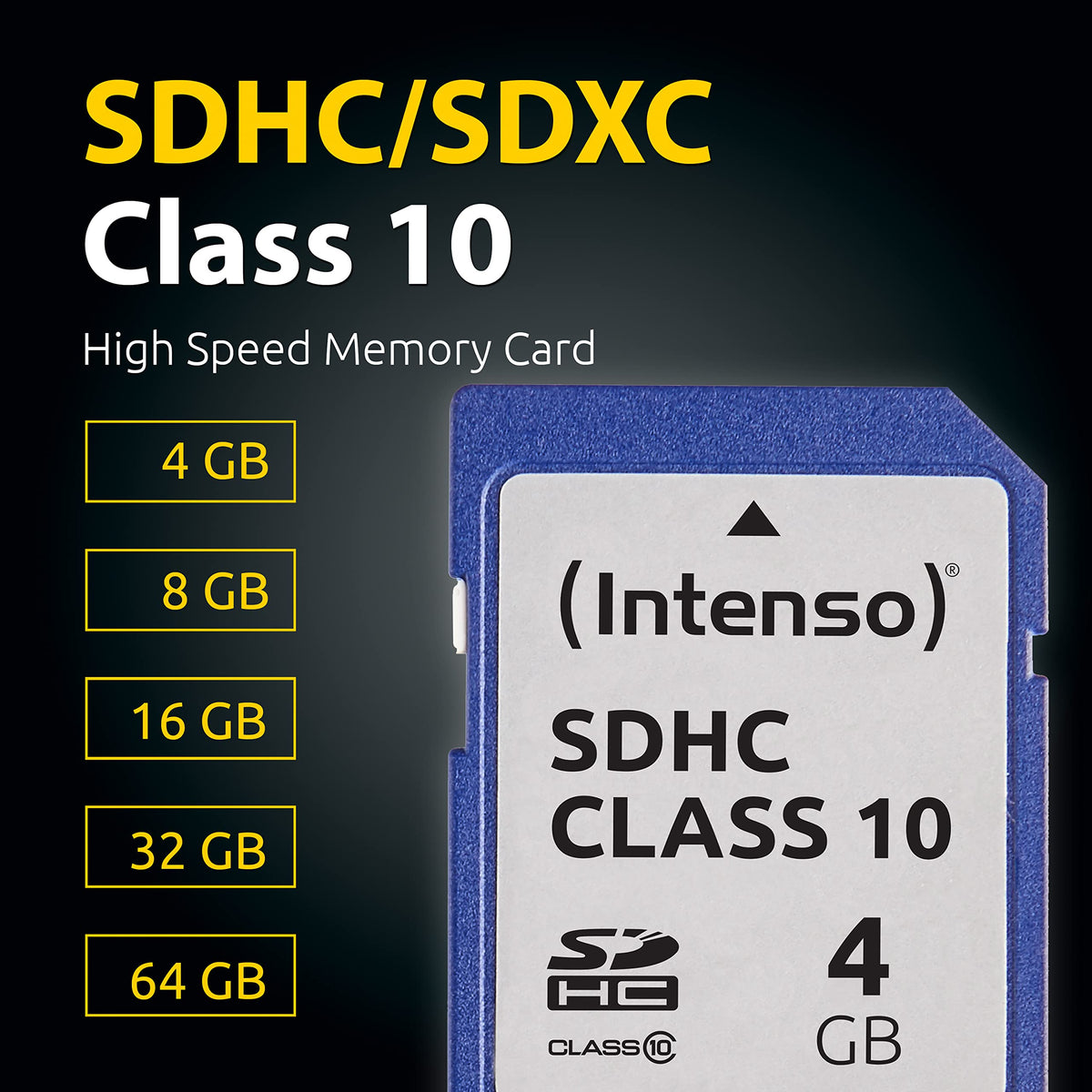 INTENSO Carte SDHC Class 10 - 4 Go