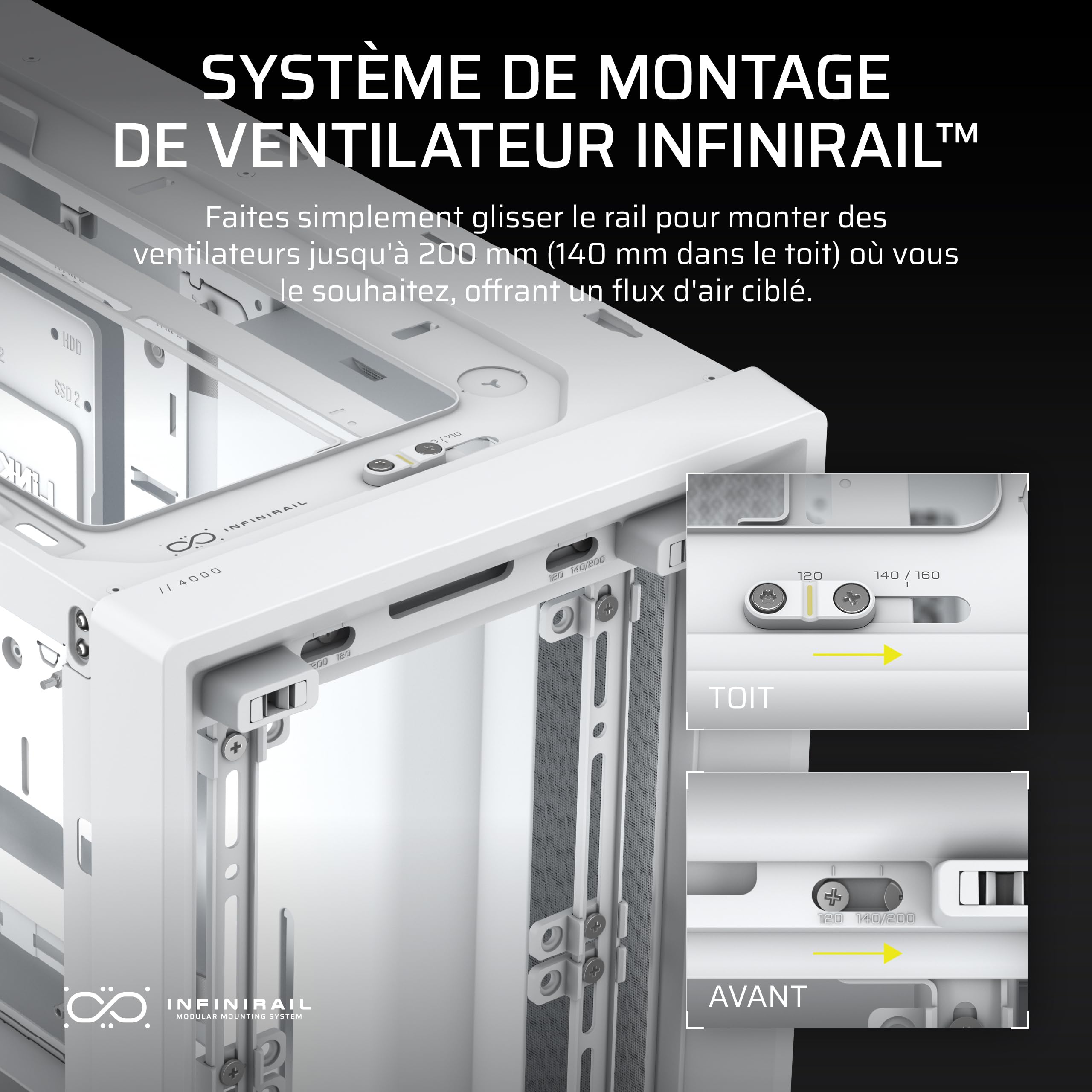 Boîtier ATX semi-tour Corsair Blanc