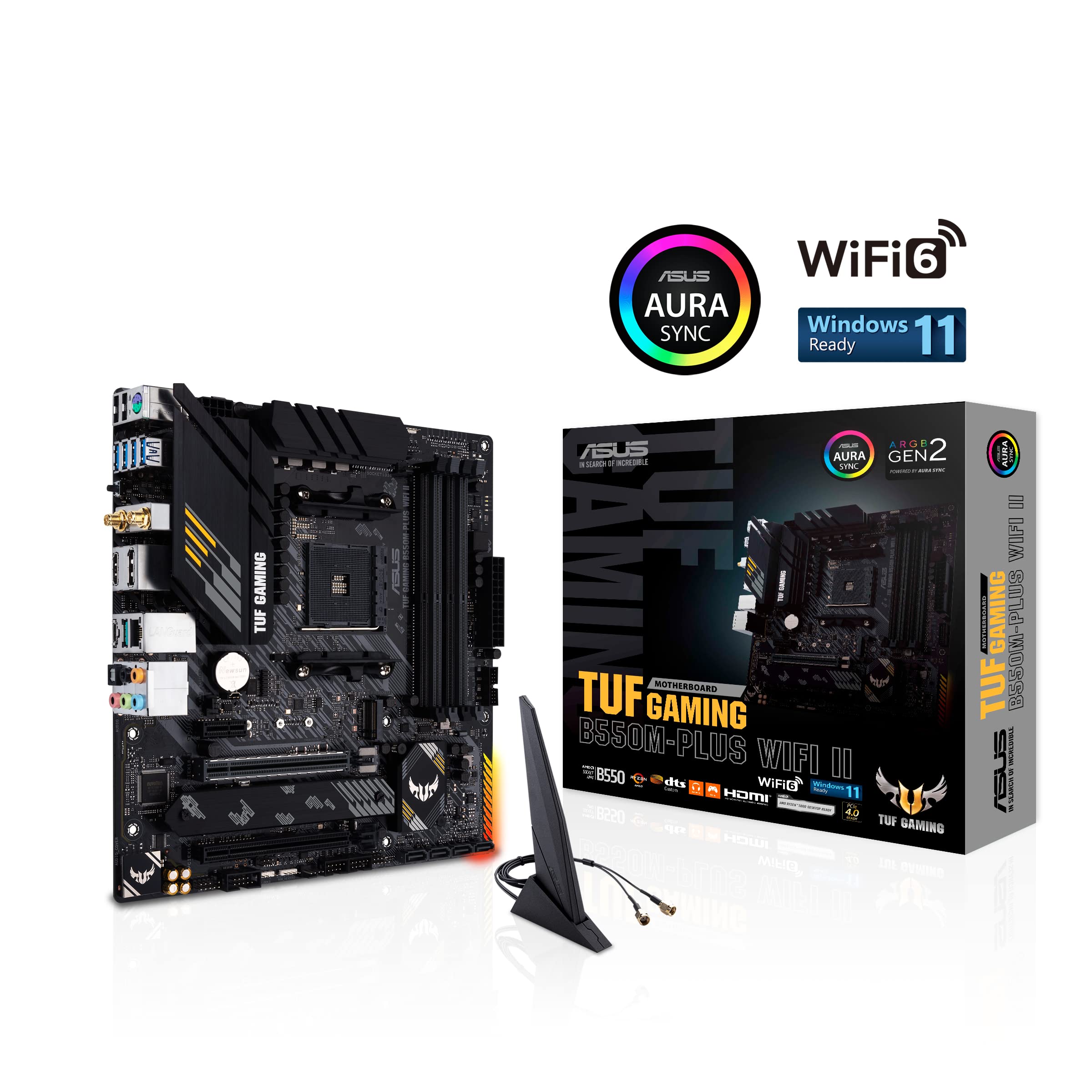 ASUS TUF GAMING B550M-PLUS WIFI II AM4 Socket 4x4DDR 1xHDMI 1xDP 2xM.2