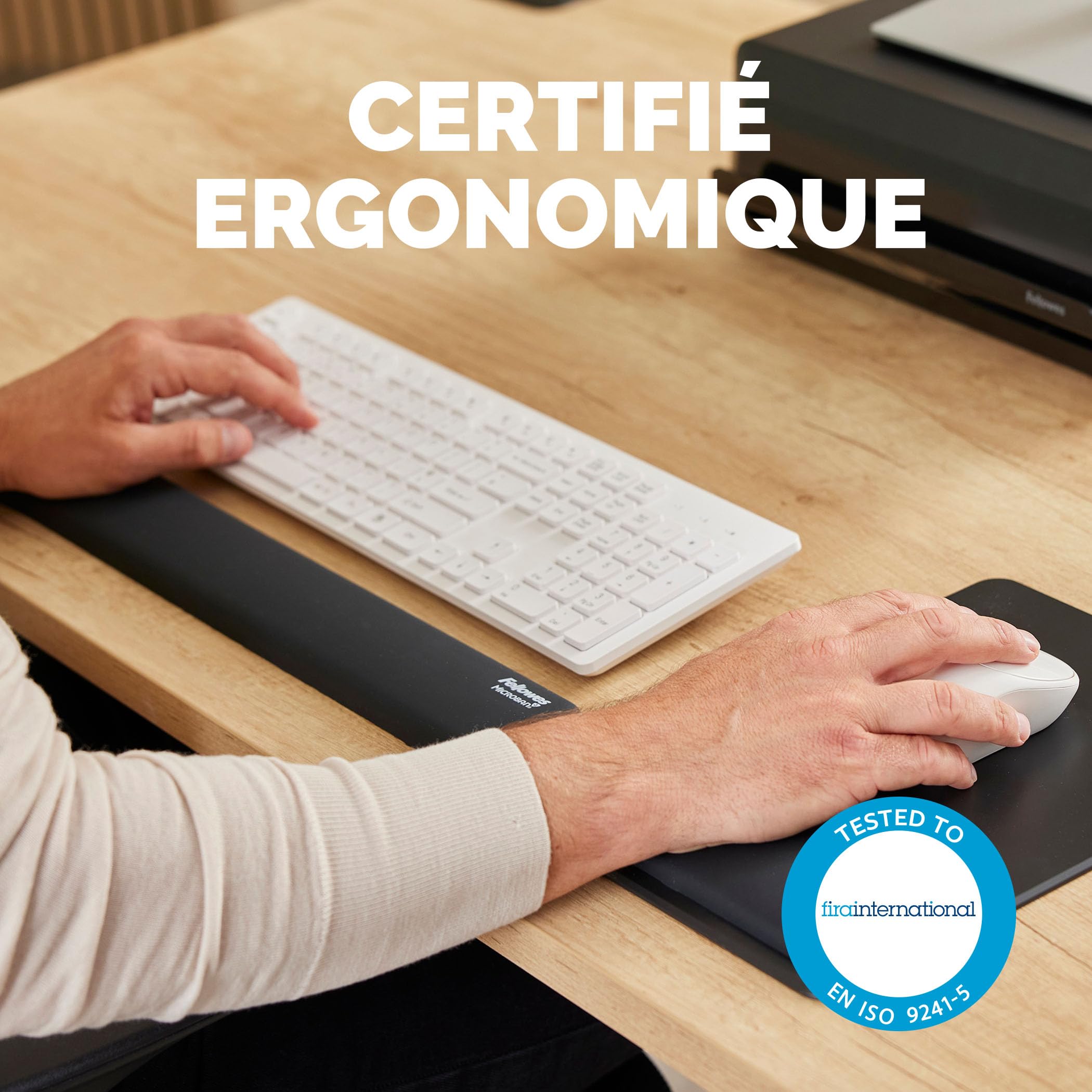 FELLOWES Repose-poignets clavier Breyta - Noir