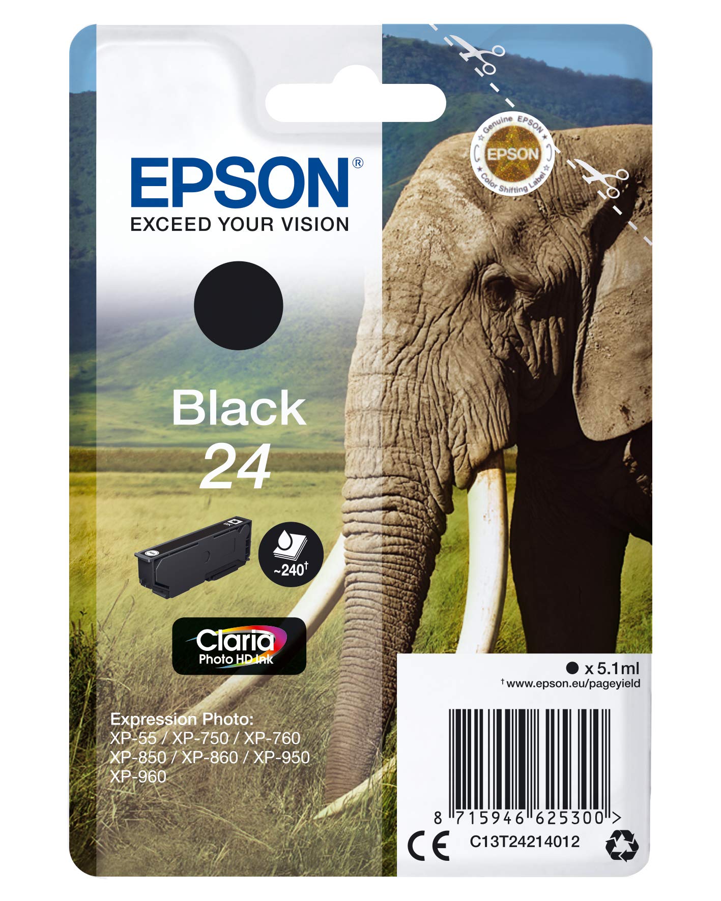 Cartouche EPSON C13T24214012 24 - Noir