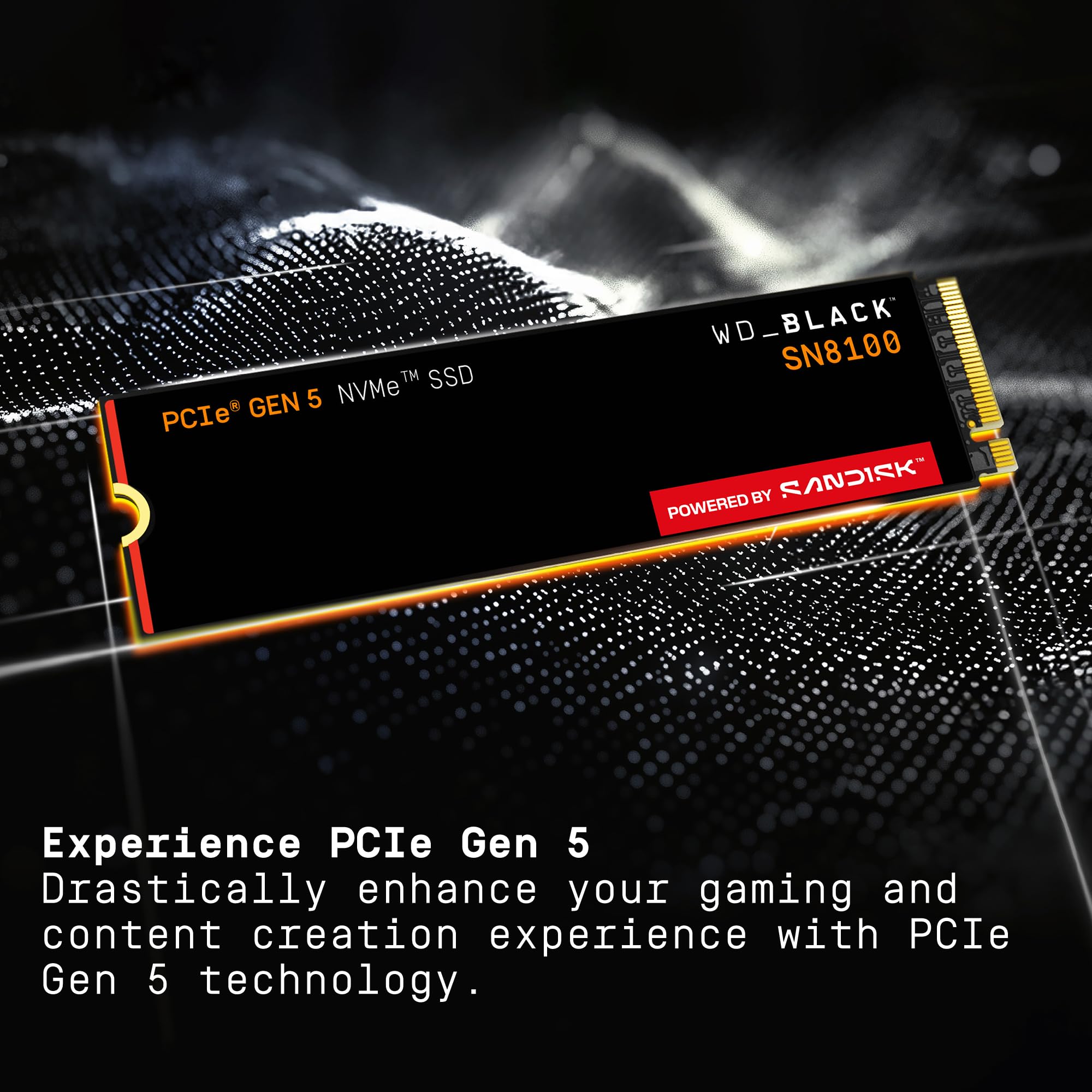 WD Black 2To SN8100 PCIe 5.0x4 NVMe M.2 SSD POWERED BY SANDISK
