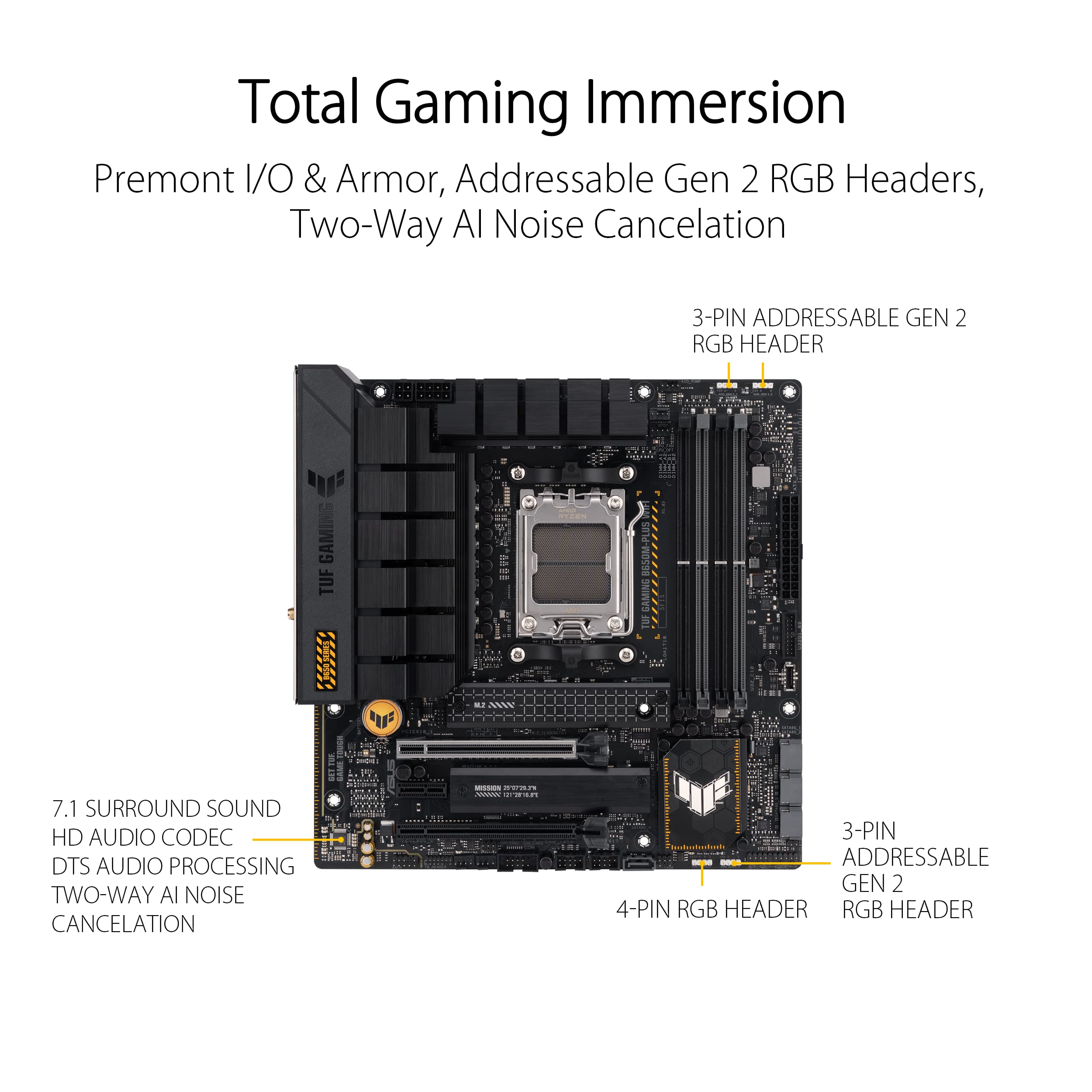 ASUS TUF GAMING B650M-PLUS WIFI AM5 DDR5 mATX MB